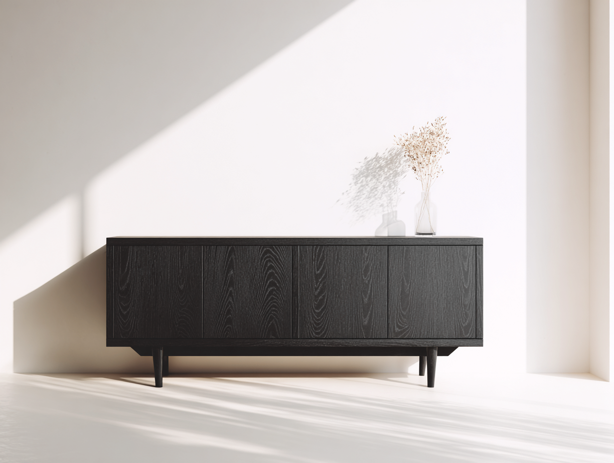 Mobile ingresso - legno - 182x42x76 cm - nero - moderno-Dotihanest