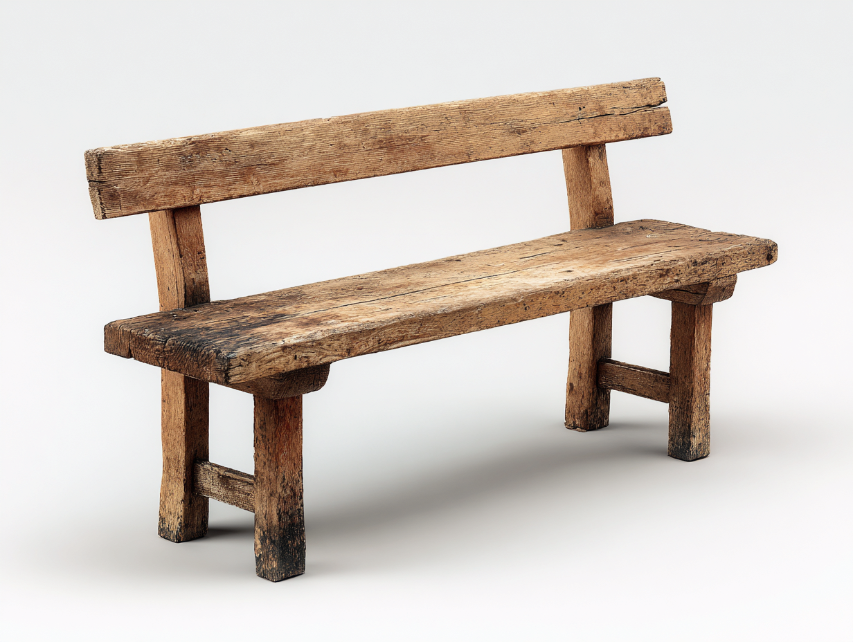 Panche da giardino - legno - 154x52x78 cm - marrone anticato - vintage-Dotihanest