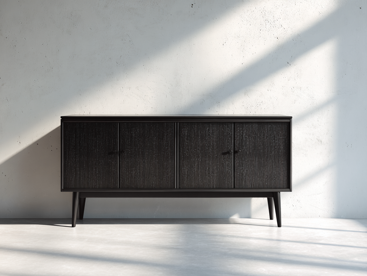 Mobile ingresso - legno - 181x39x75 cm - nero - moderno-Dotihanest