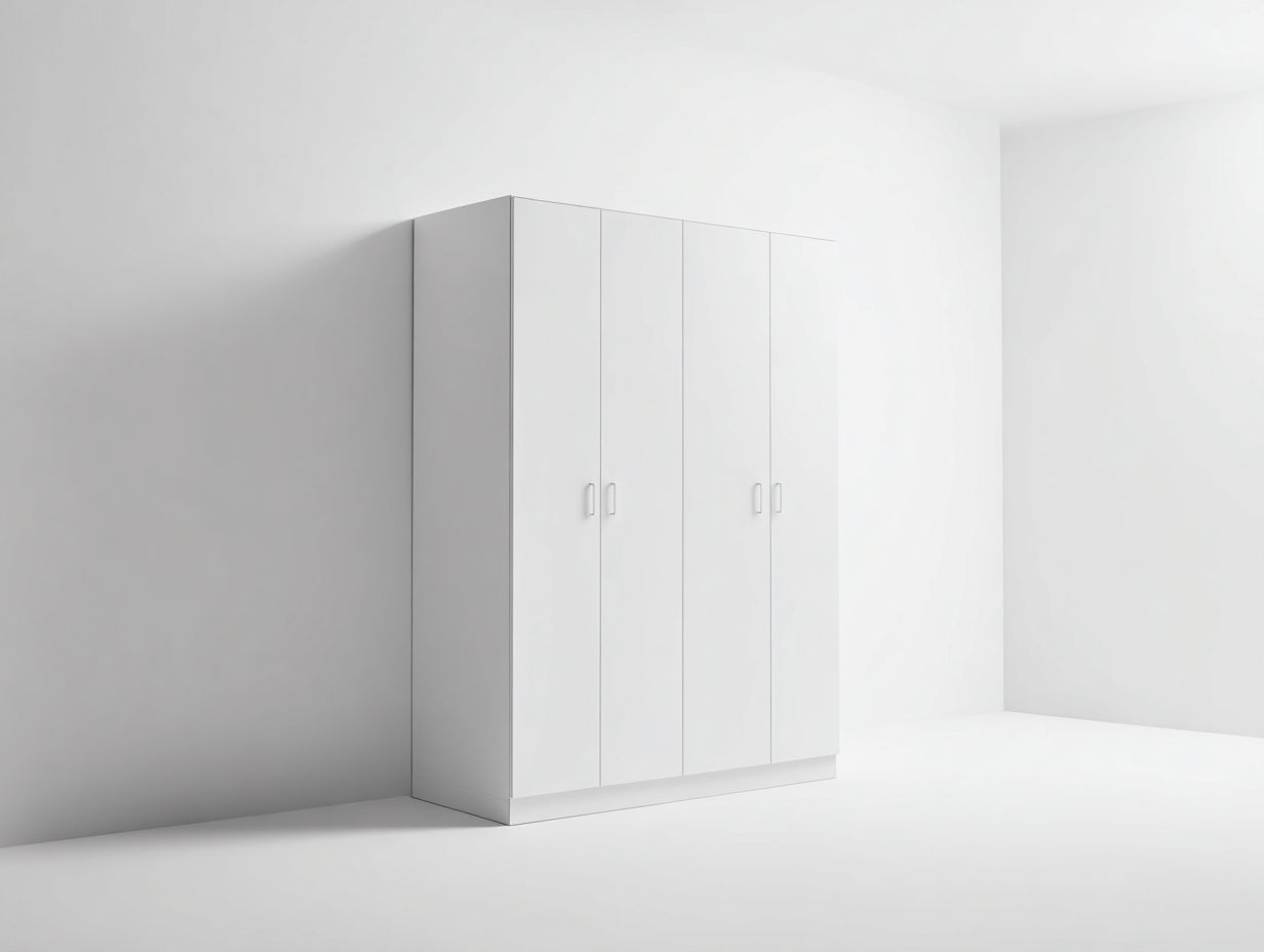 Armadio-legno ingegnerizzato-181x58x220 cm-bianco-minimalista moderno-Dotihanest