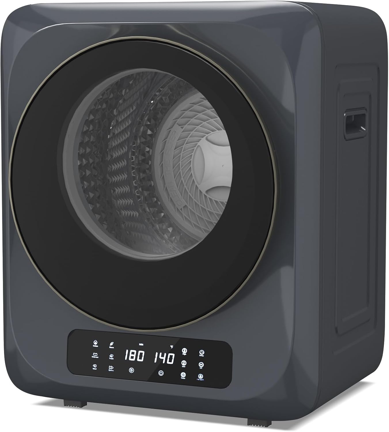 Compact front-load electric clothes dryer