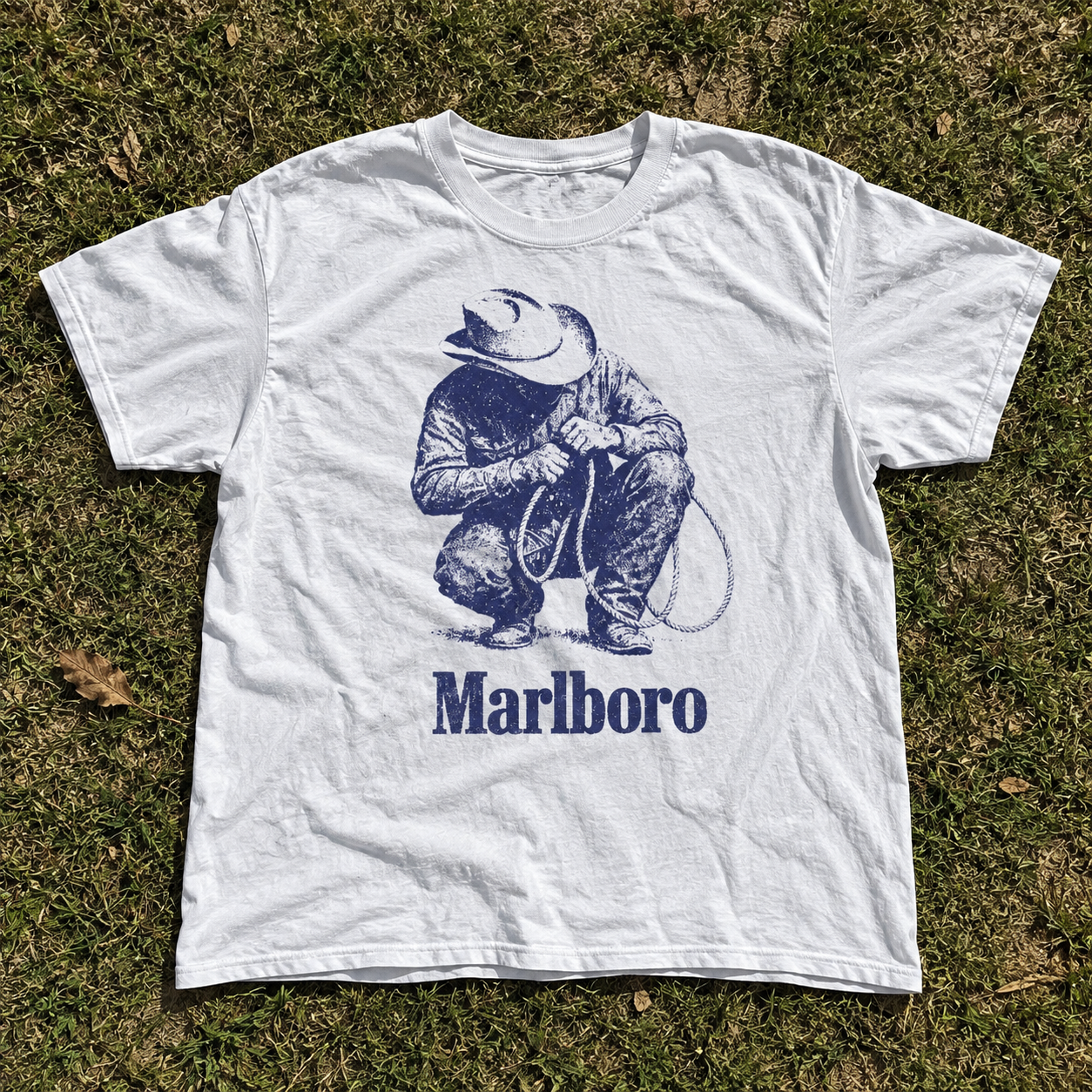 Vintage-Channel 'Rustler' Vintage White T-shirt