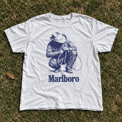 Vintage-Channel 'Rustler' Vintage White T-shirt