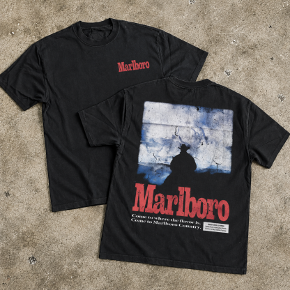 Vintage-Channel Country 'Herd' Heavy Faded Black Tee