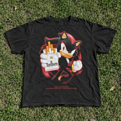 Vintage-Channel Shadow 'Marlboro Power' Vintage Black Tee
