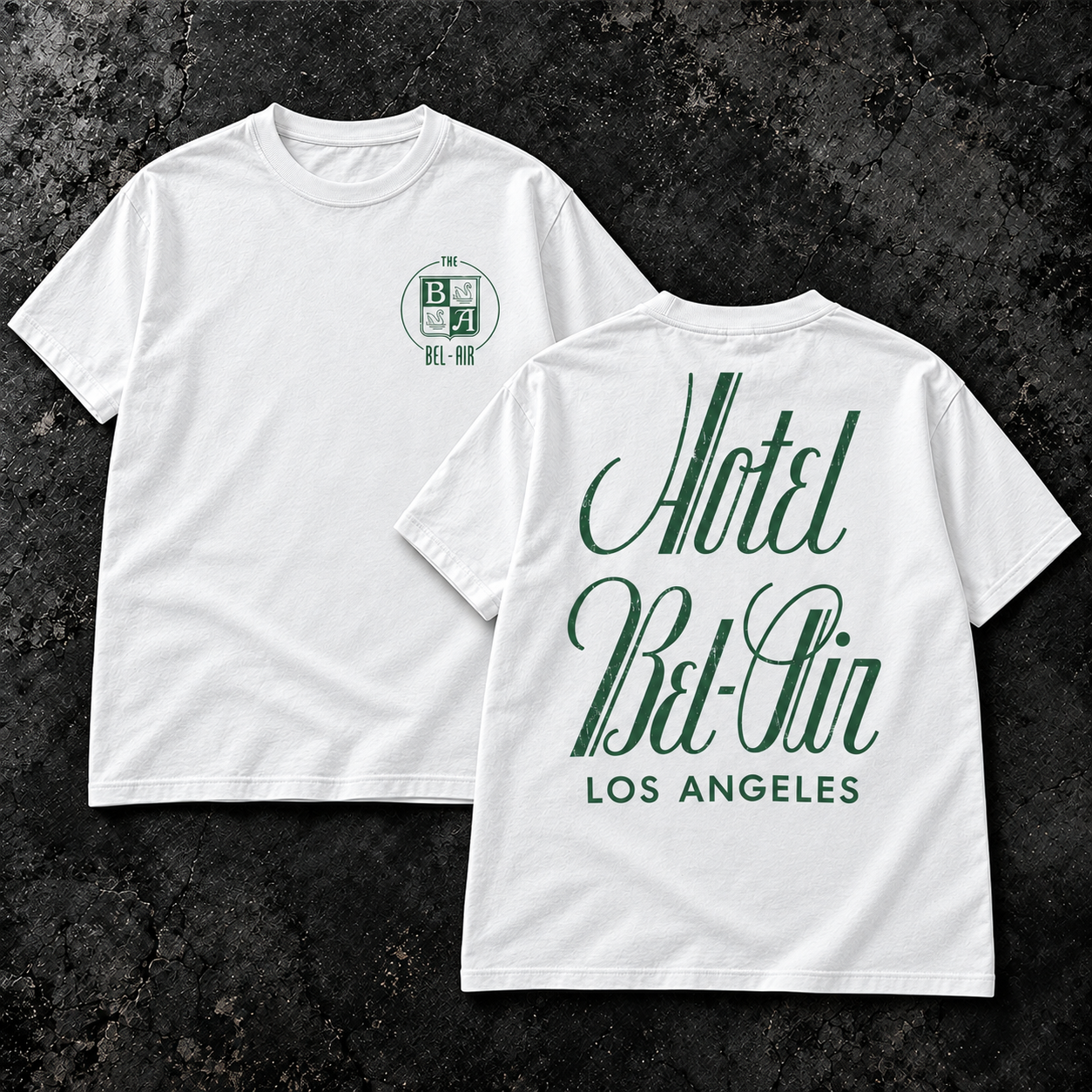 Vintage-Channel 90s Hotel Bel-Air Rare White T-Shirt