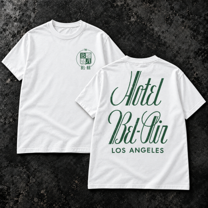 Vintage-Channel 90s Hotel Bel-Air Rare White T-Shirt