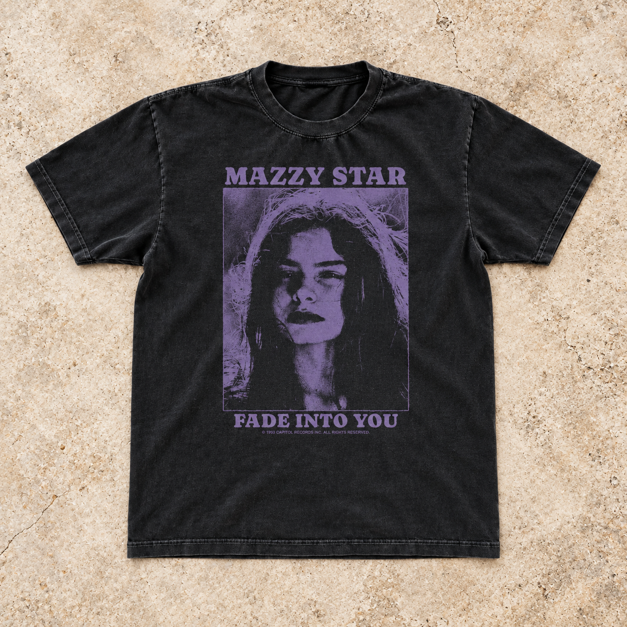 Vintage-Channel Fade Into You' Mazzy Promo Black T-Shirt