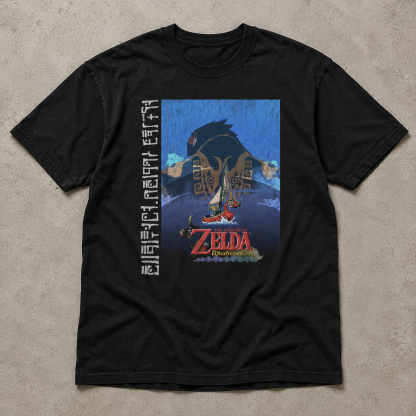 Vintage-Channel 2002 The Legend of Zelda The Windwaker Black Tee