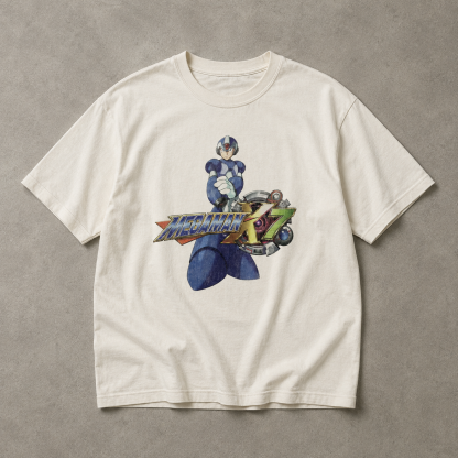 Vintage-Channel 2003 Megaman X7 White Tee