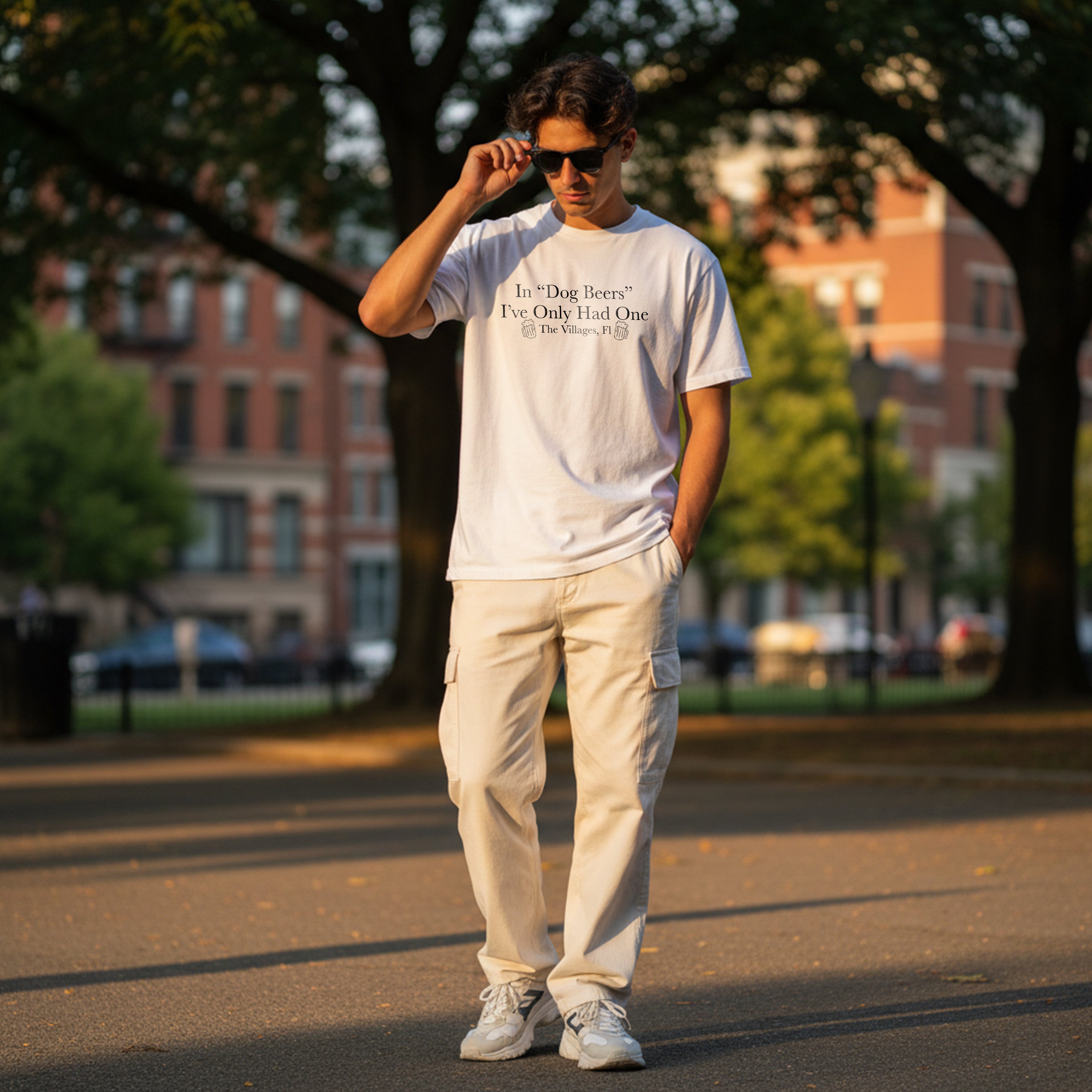Vintage-Channel Vintage Dog Years White Tee-Vintage-Channel