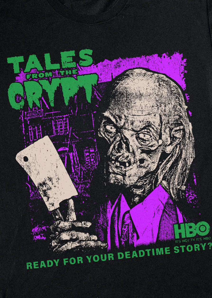Vintage-Channel Tales From The Crypt Black T-Shirt-Vintage-Channel