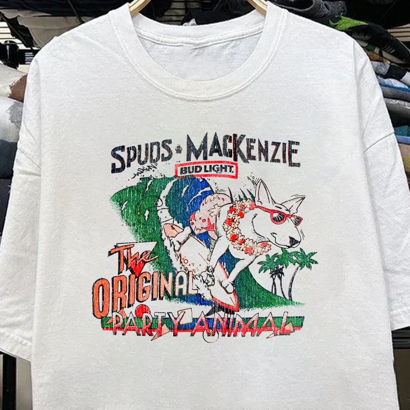 Vintage-Channel Spuds The Party Original Animal White Tee-Vintage-Channel