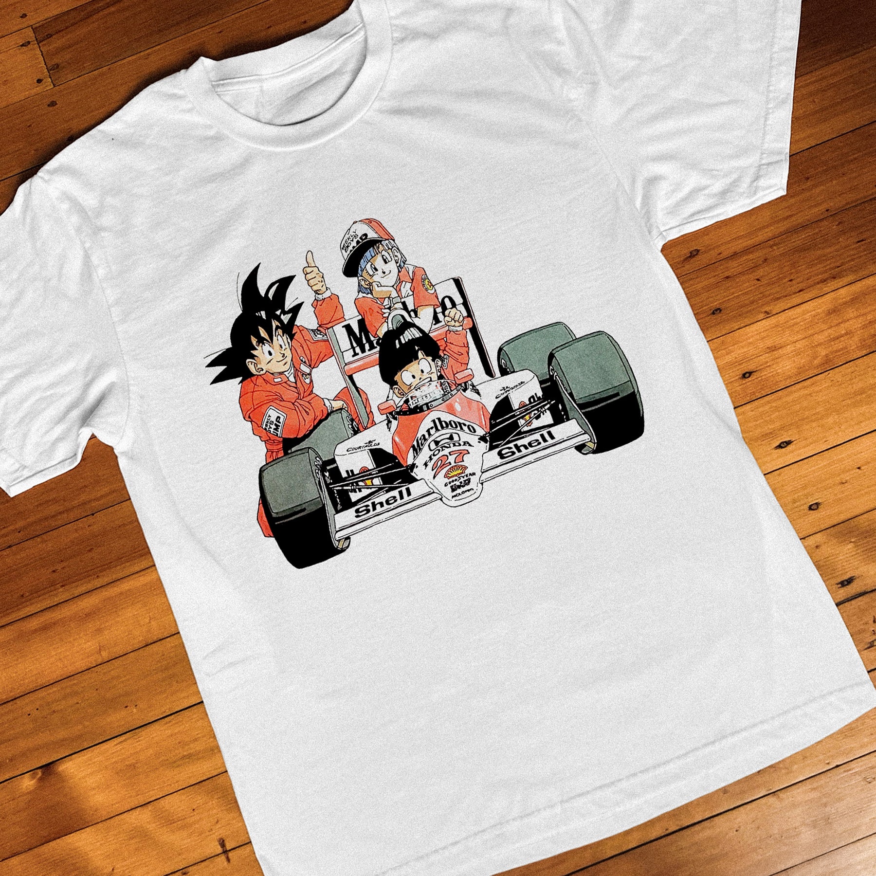 Vintage-Channel Dragon Ball X Marlboro White Tee-Vintage-Channel