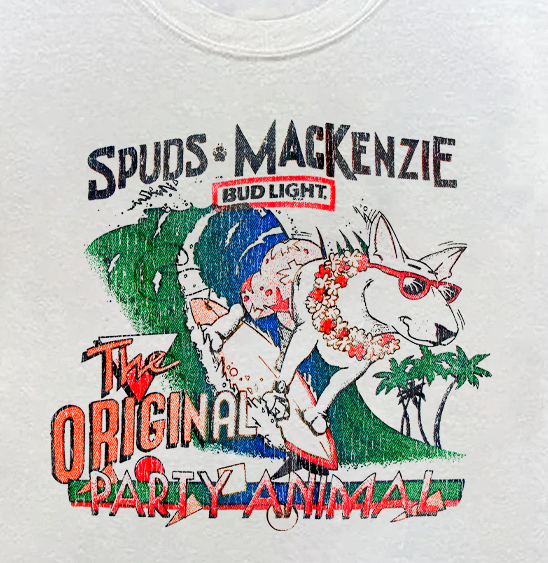 Vintage-Channel Spuds The Party Original Animal White Tee-Vintage-Channel