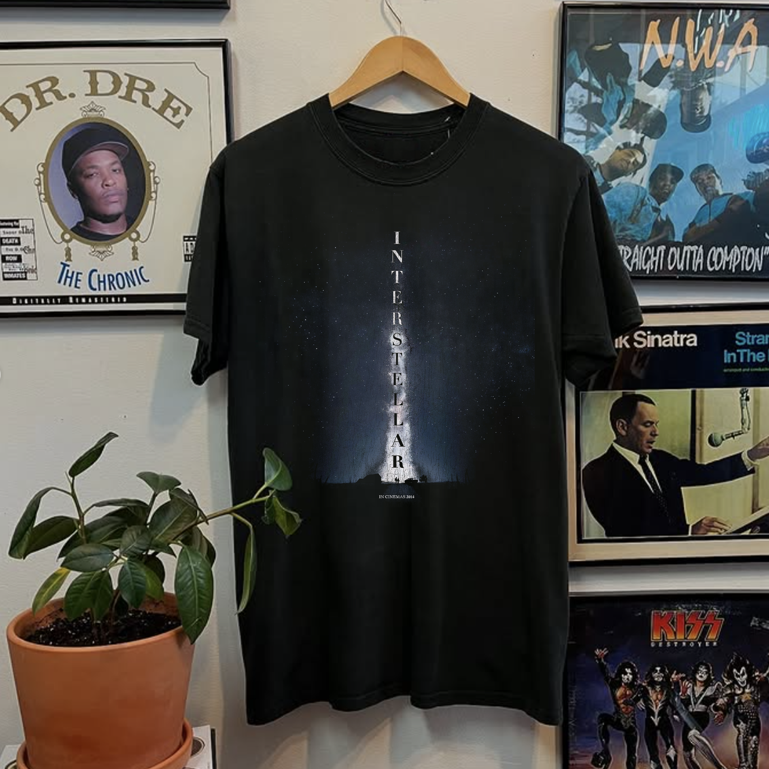 Vintage-Channel 2014 Interstellar Promo Black Tee-Vintage-Channel