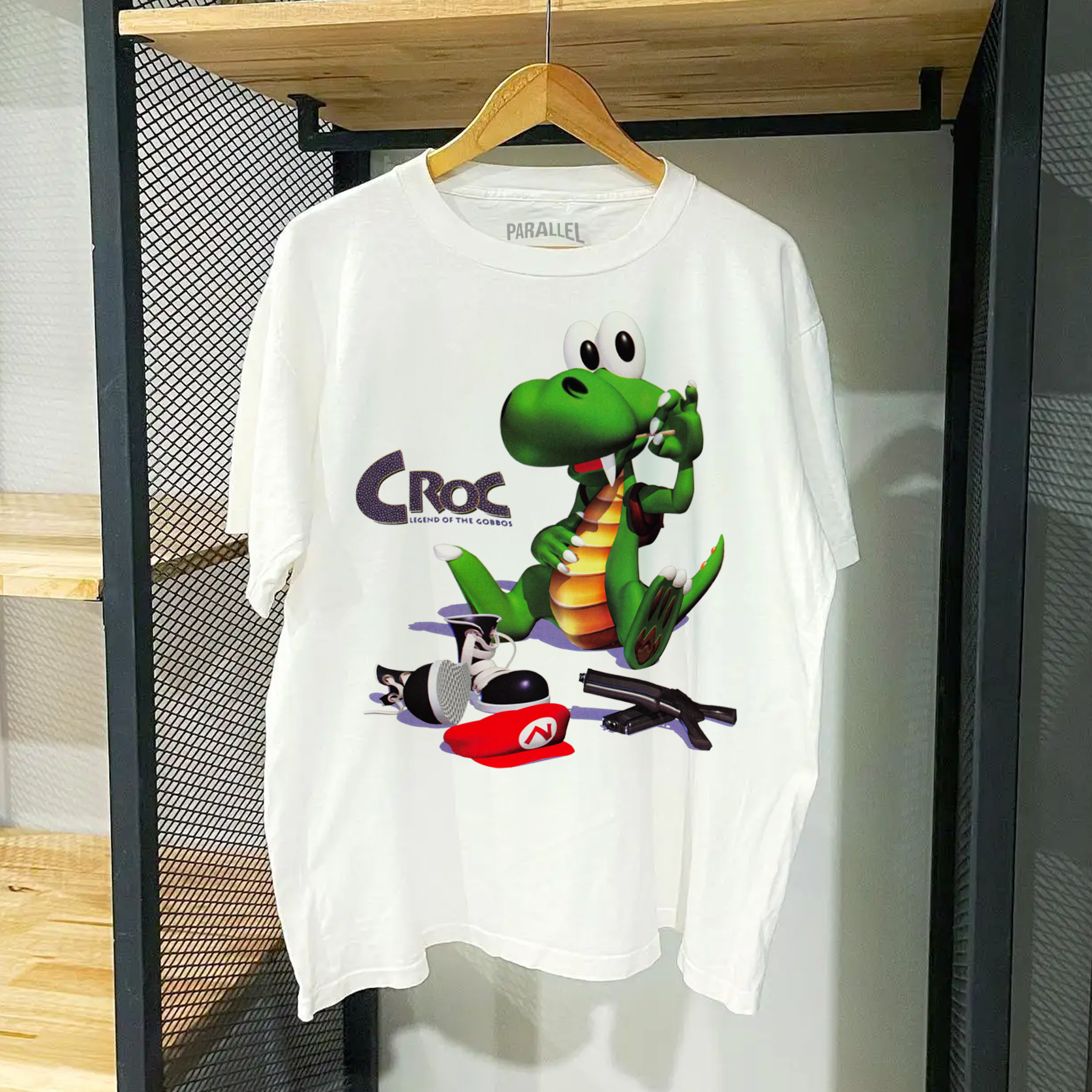 Vintage-Channel 90S 'Croc' Promo T-Shirt White-Vintage-Channel