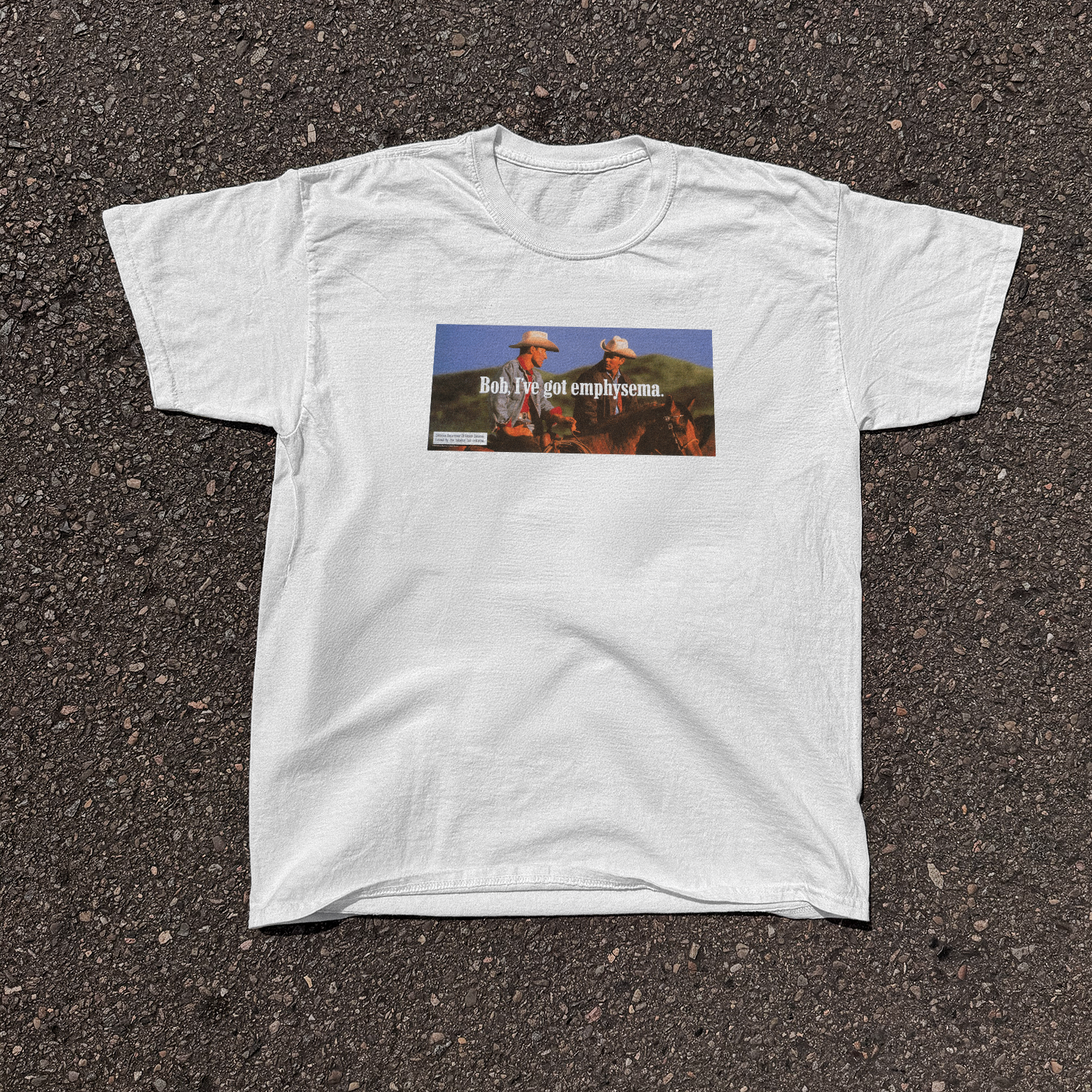 Vintage-Channel Marlboro 'Bob, I've Got Emphysema' Vintage White Tee-Vintage-Channel