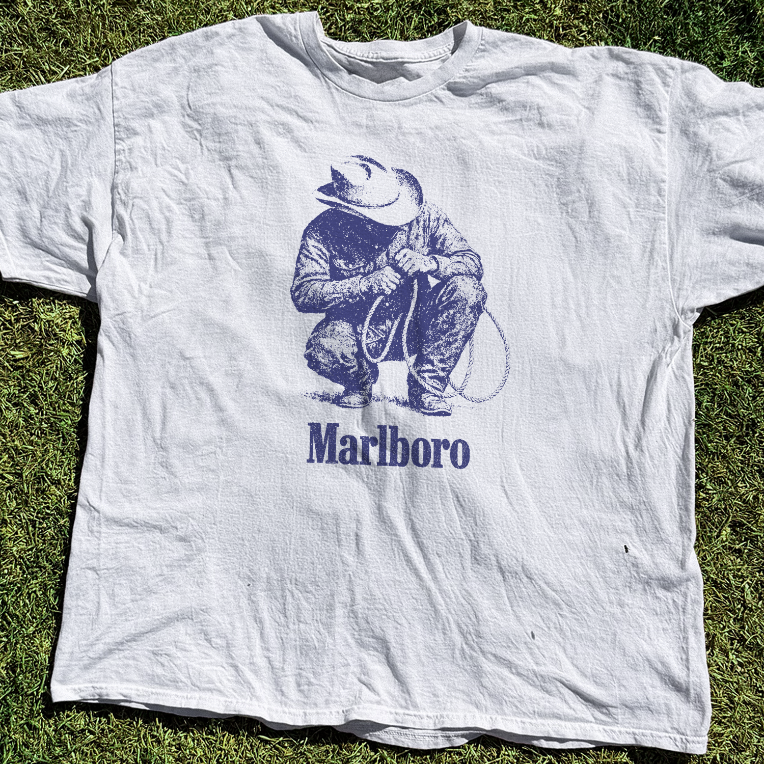 Vintage-Channel 'Rustler' Vintage White T-shirt-Vintage-Channel
