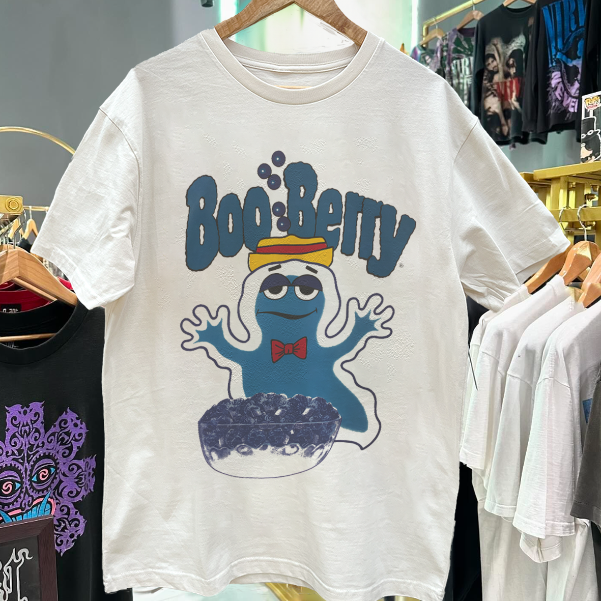 Vintage-Channel Boo Berry 80's Promo White Vintage T-Shirt-Vintage-Channel