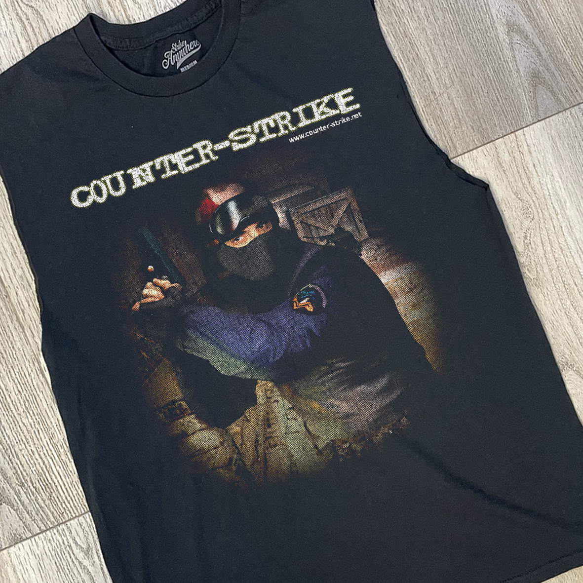 Vintage-Channel Counter Strike 1.6 Promo Black Cut Off Tank Top-Vintage-Channel