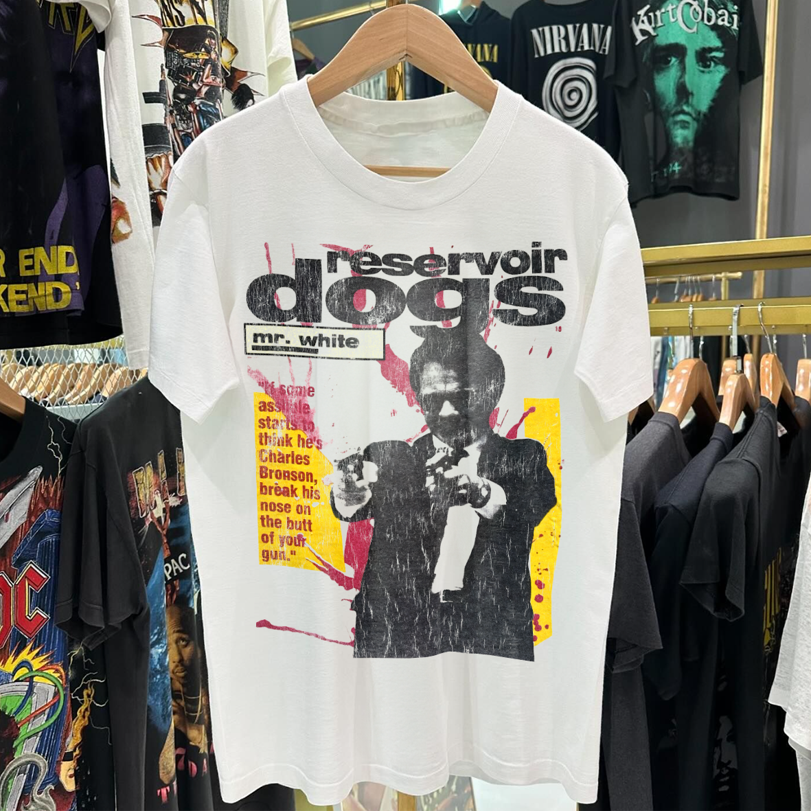 Vintage-Channel 1992 Mr. White 'Reservoir Dogs Promo' Rare White T-Shirt-Vintage-Channel