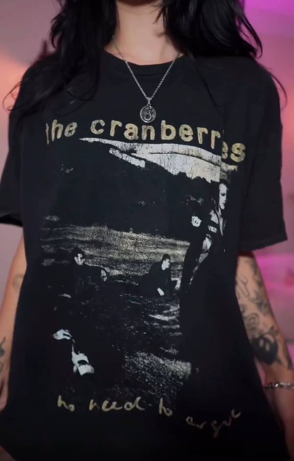 Vintage-Channel The Cranberries - No Need To Argue 1995 World Tour - Black T -Shirt-Vintage-Channel