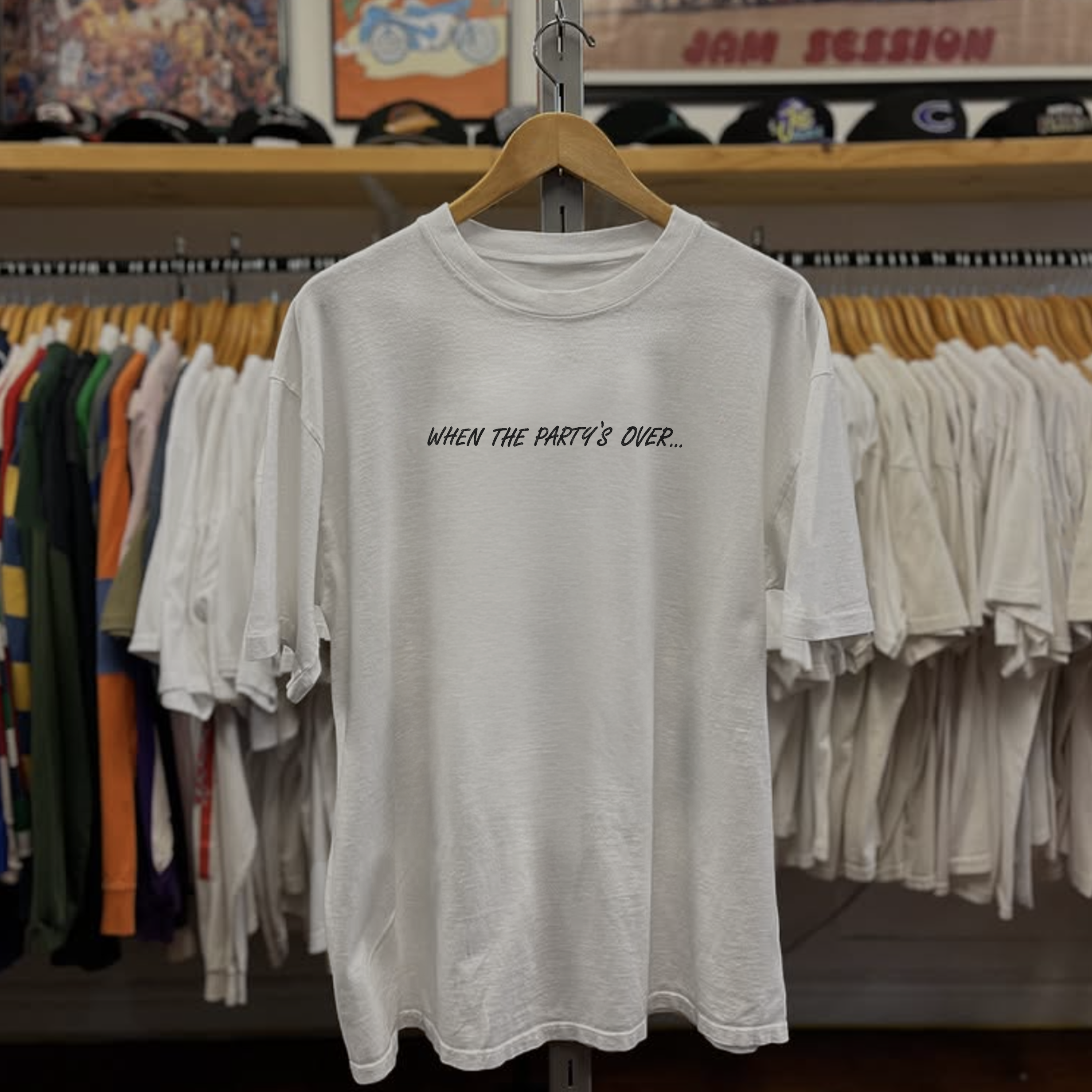 Vintage-Channel 90s Calvin & Hobbes Simpsons Beer Parody White Tee-Vintage-Channel