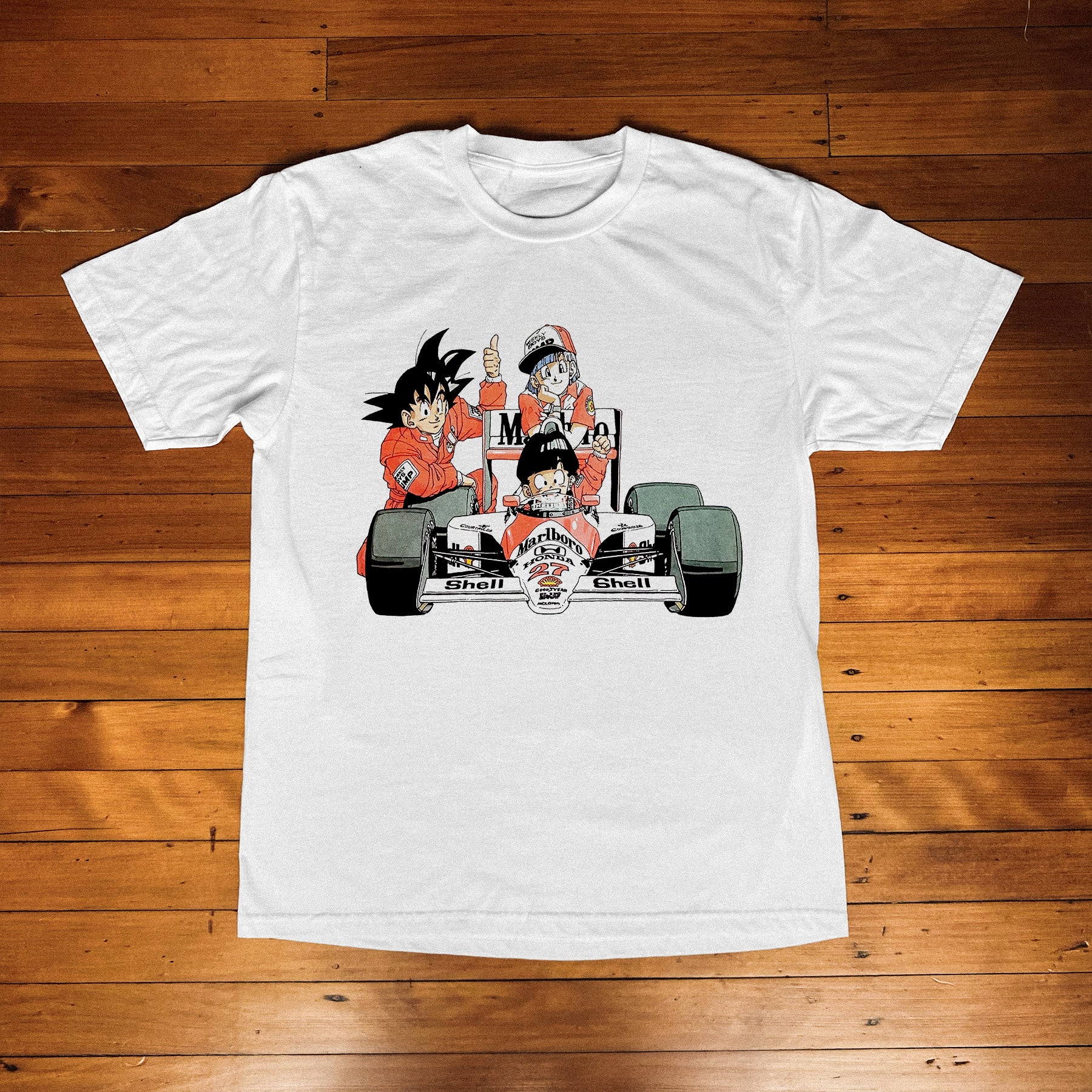 Vintage-Channel Dragon Ball X Marlboro White Tee-Vintage-Channel