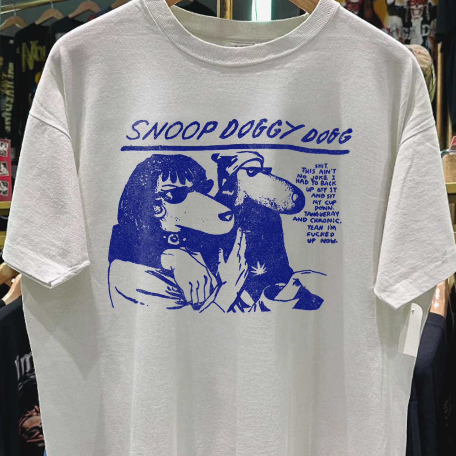 Vintage-Channel 2000S Rare Snoop Doggy Dog Parody White Tee-Vintage-Channel