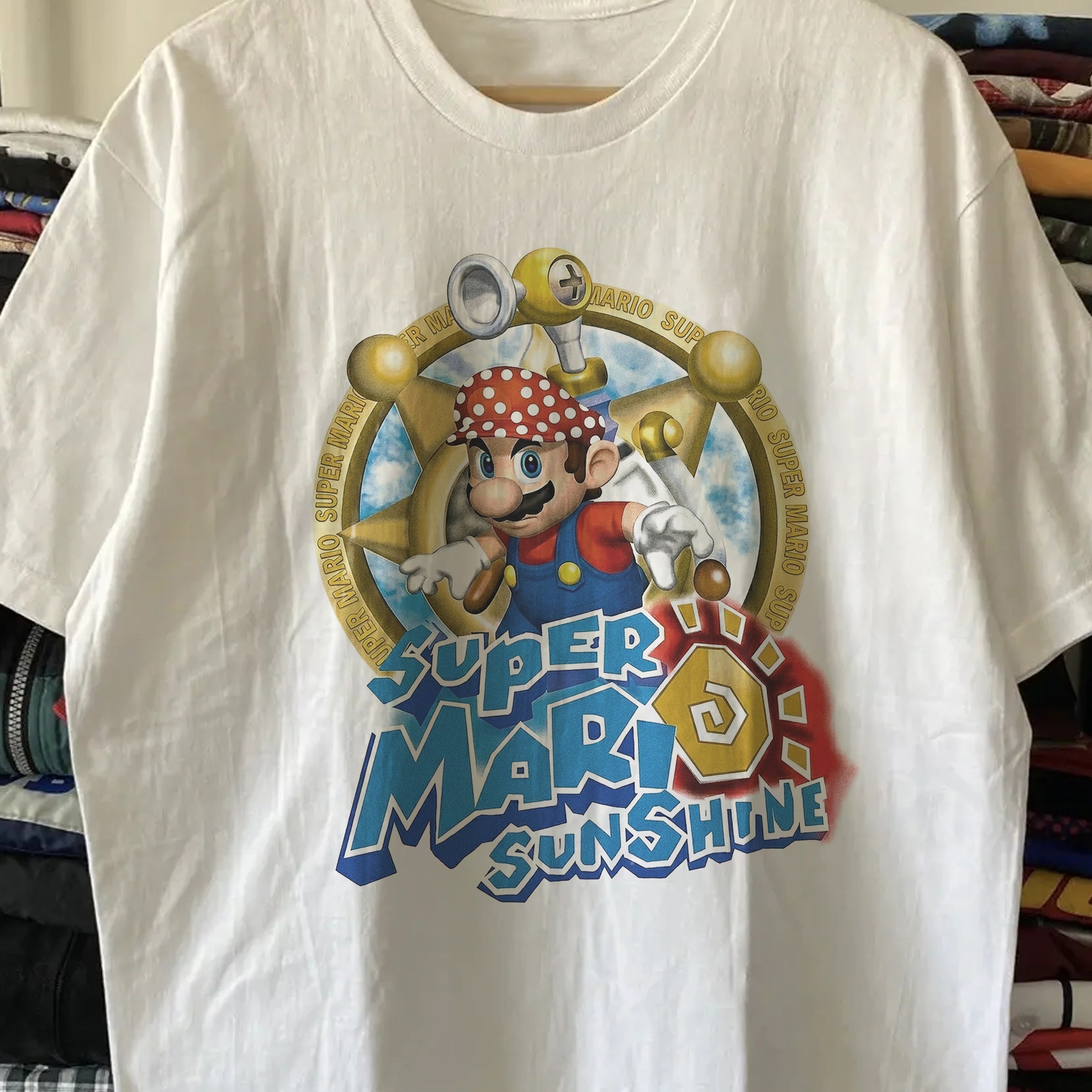 Vintage-Channel Super Mario - Sunshine White T-Shirt-Vintage-Channel