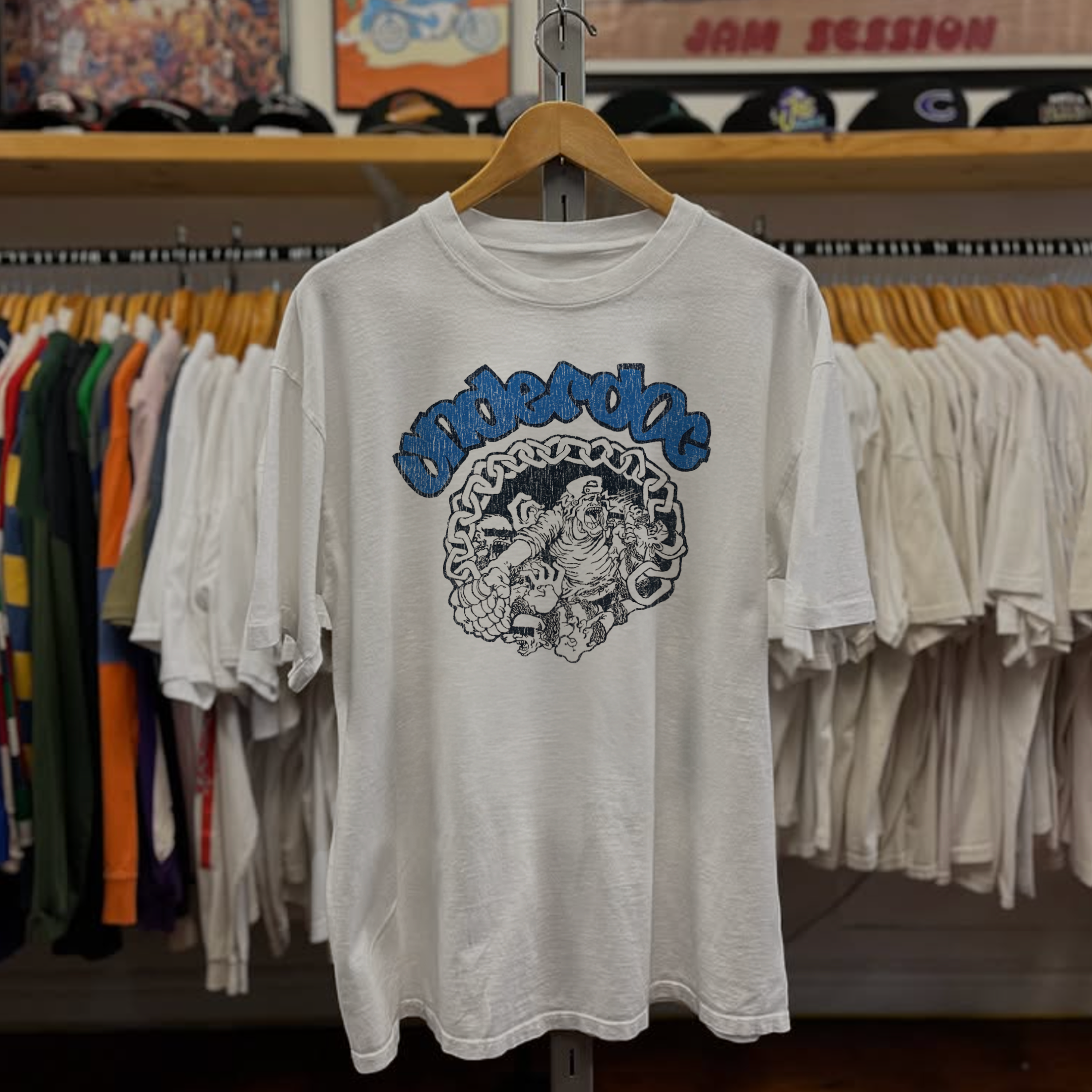 Vintage-Channel Rare 80's Underdog Hardcore White Tee-Vintage-Channel