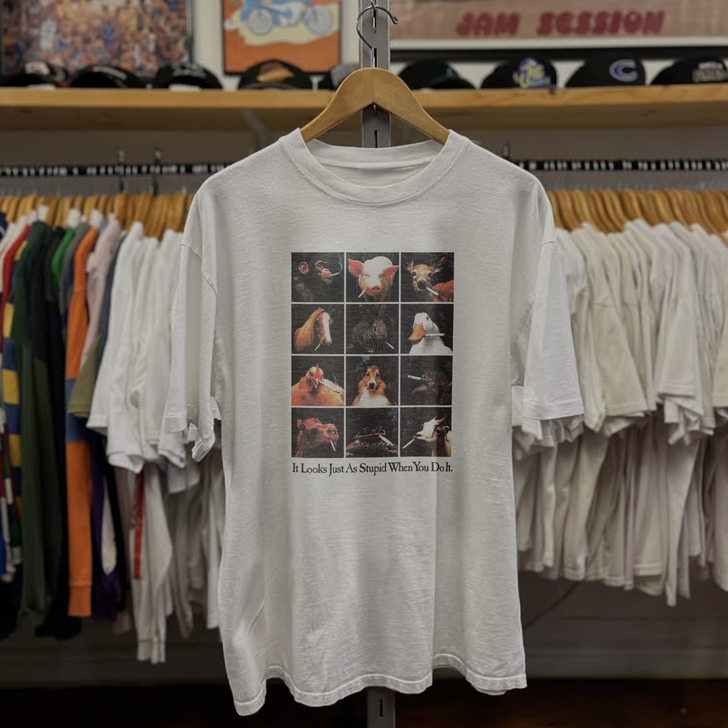 Vintage-Channel 1993 Anti Tobacco White Tee-Vintage-Channel