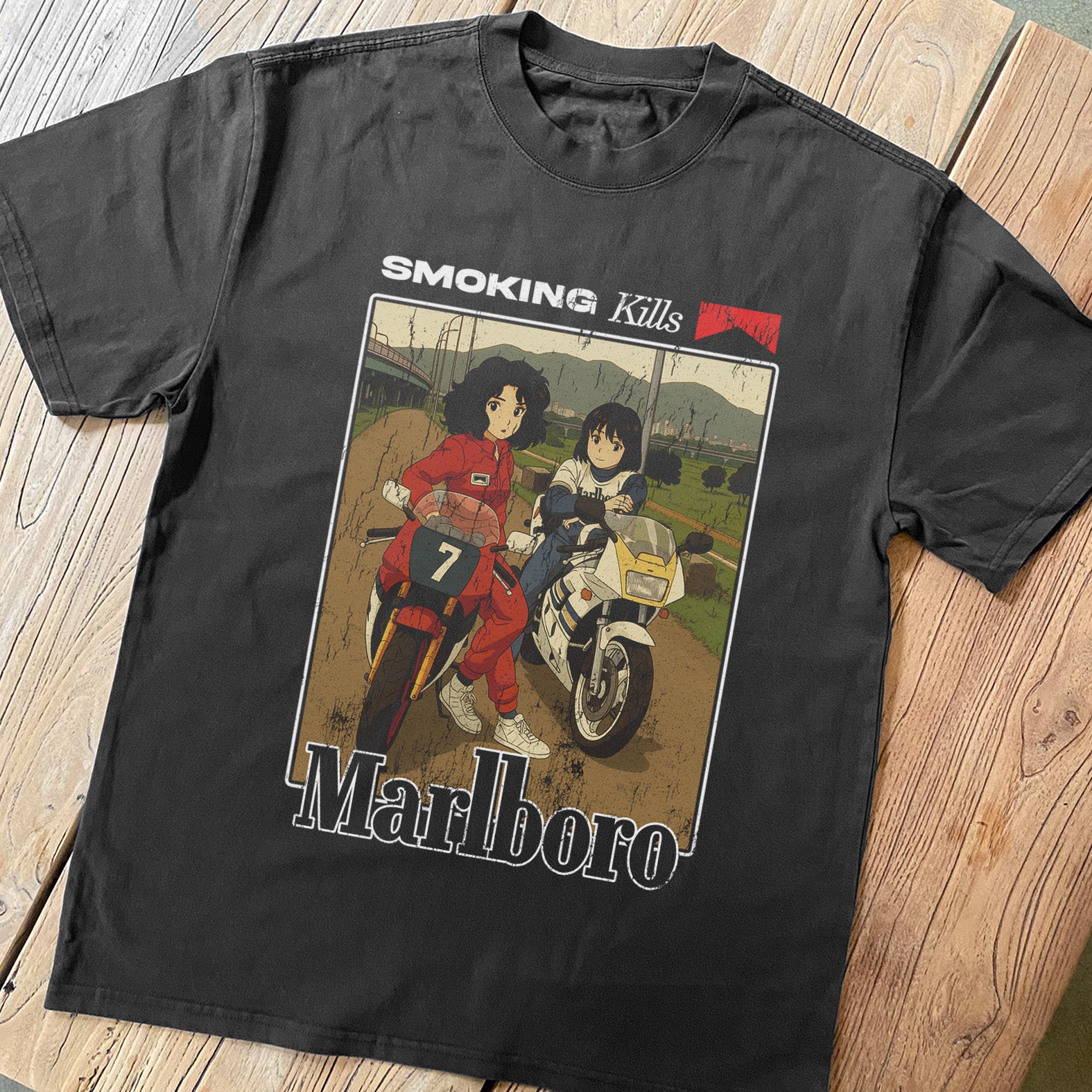 Vintage-Channel Smokingkills Vintage Black T-Shirt-Vintage-Channel