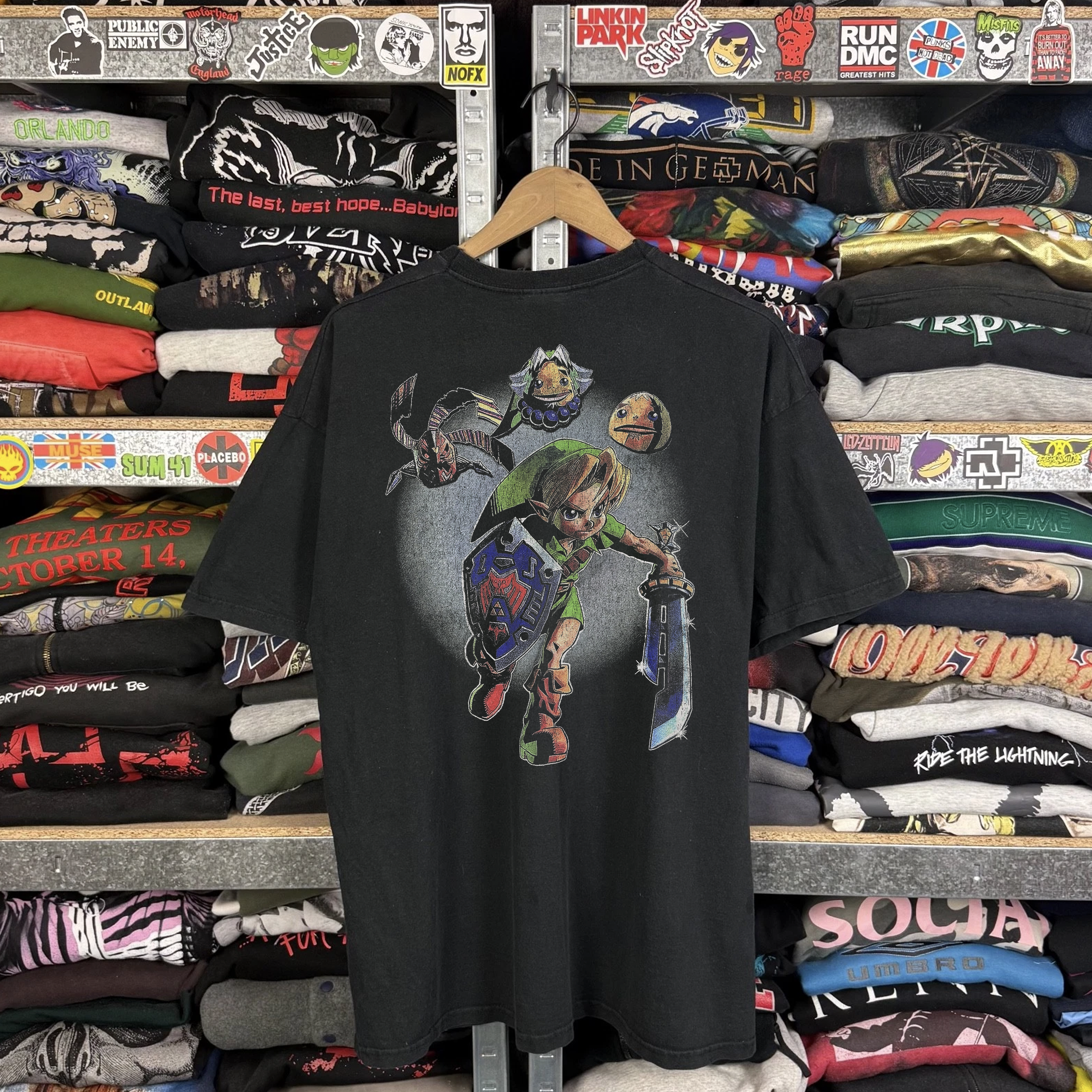 Vintage-Channel Rare The Legend Of Zelda Majora’s Mask Promo Black Tee-Vintage-Channel