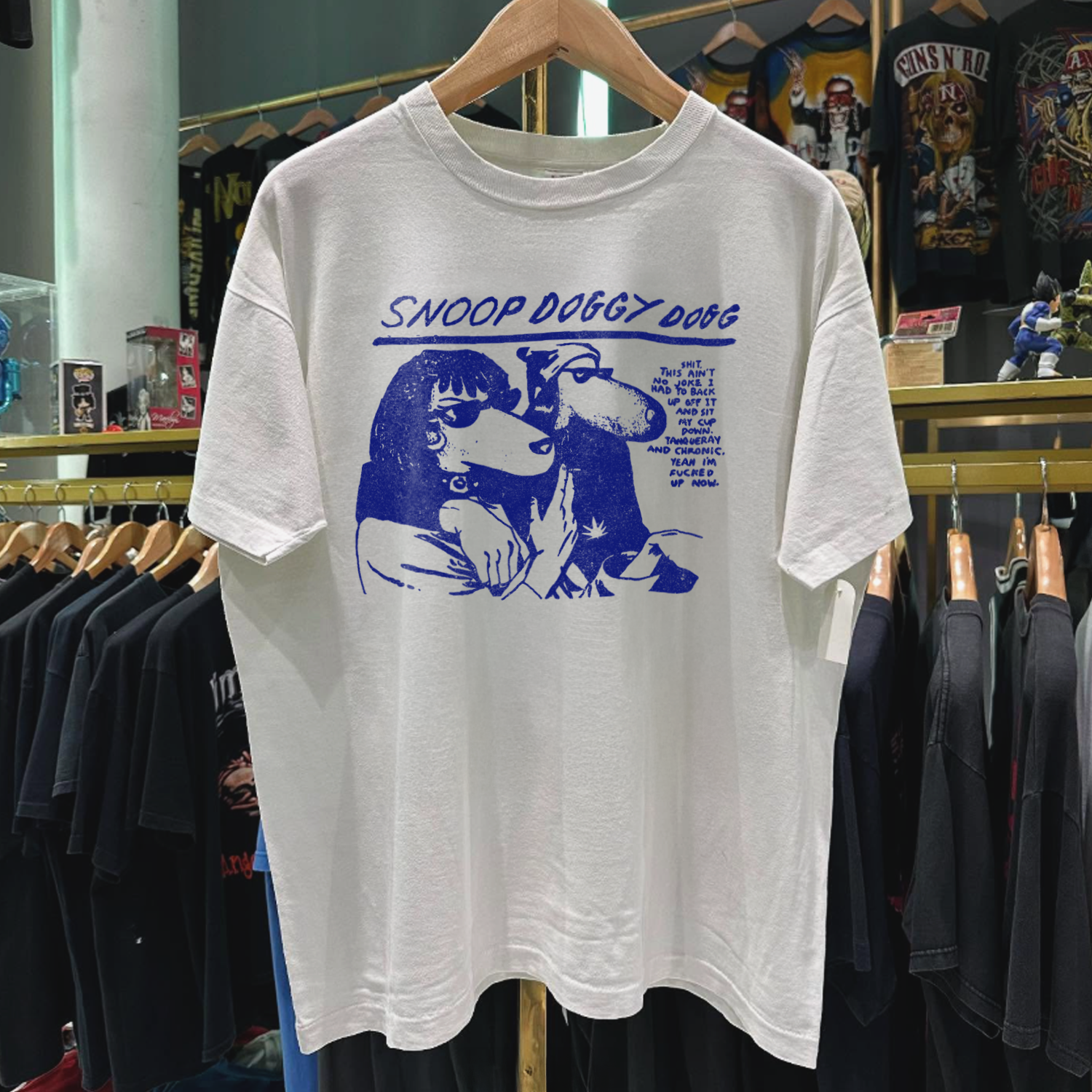 Vintage-Channel 2000S Rare Snoop Doggy Dog Parody White Tee-Vintage-Channel