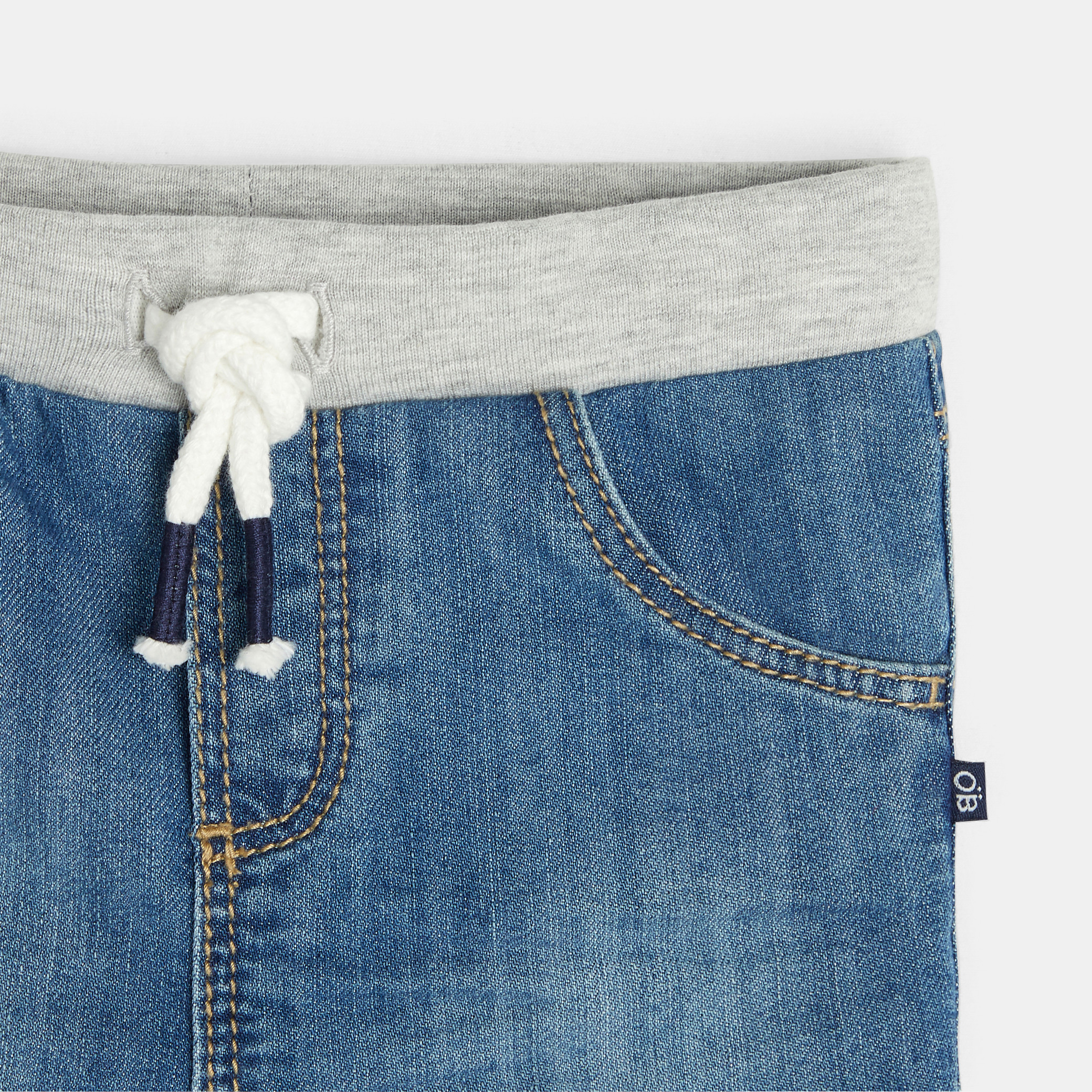 Short denim bleu bébé garçon - Denim bleu stone