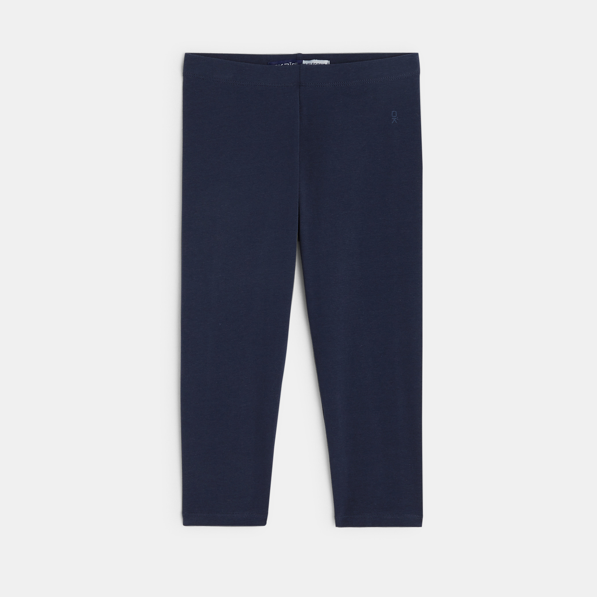 Legging court en jersey rose fille - Bleu amiral
