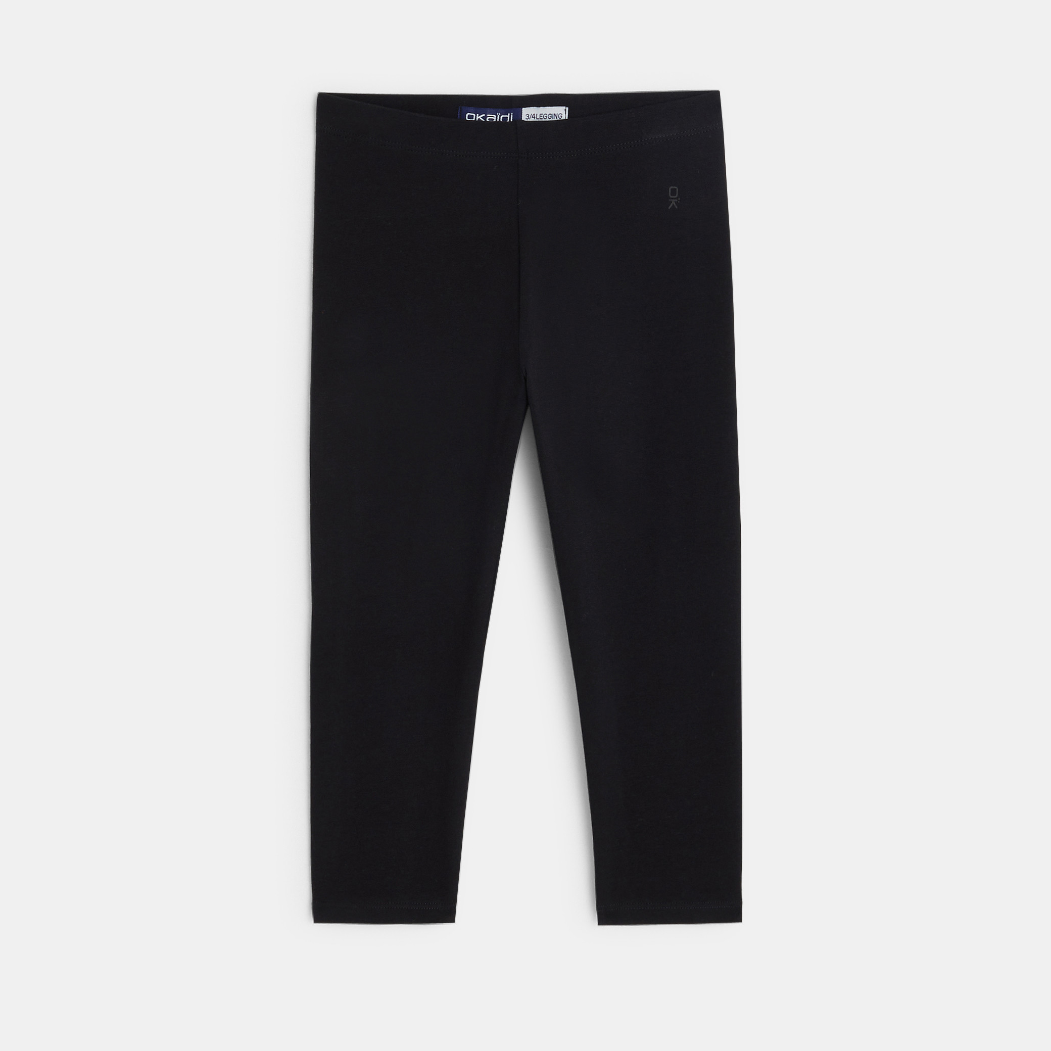 Legging court en jersey rose fille - Noir