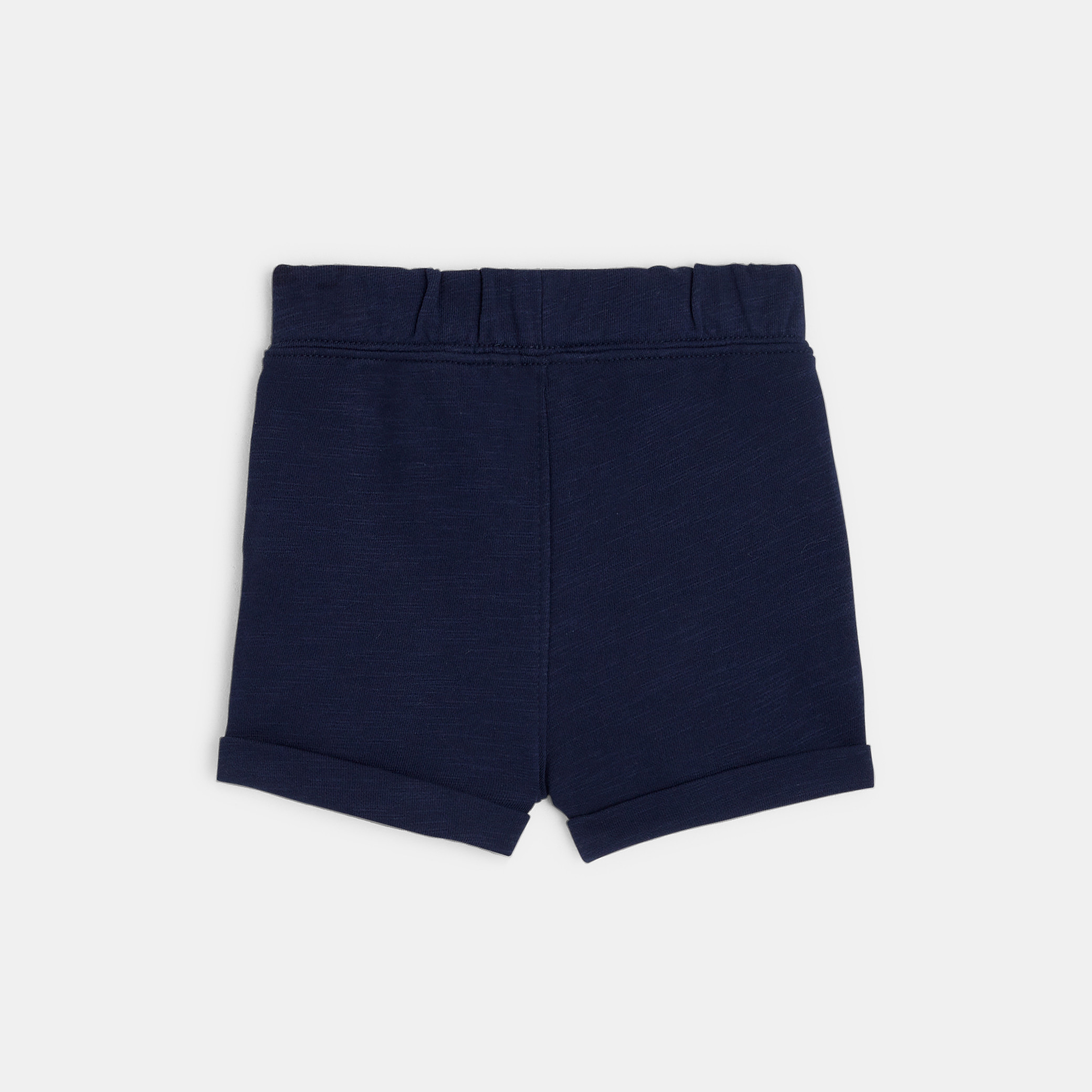 Short molleton beige bébé garçon - Bleu navy