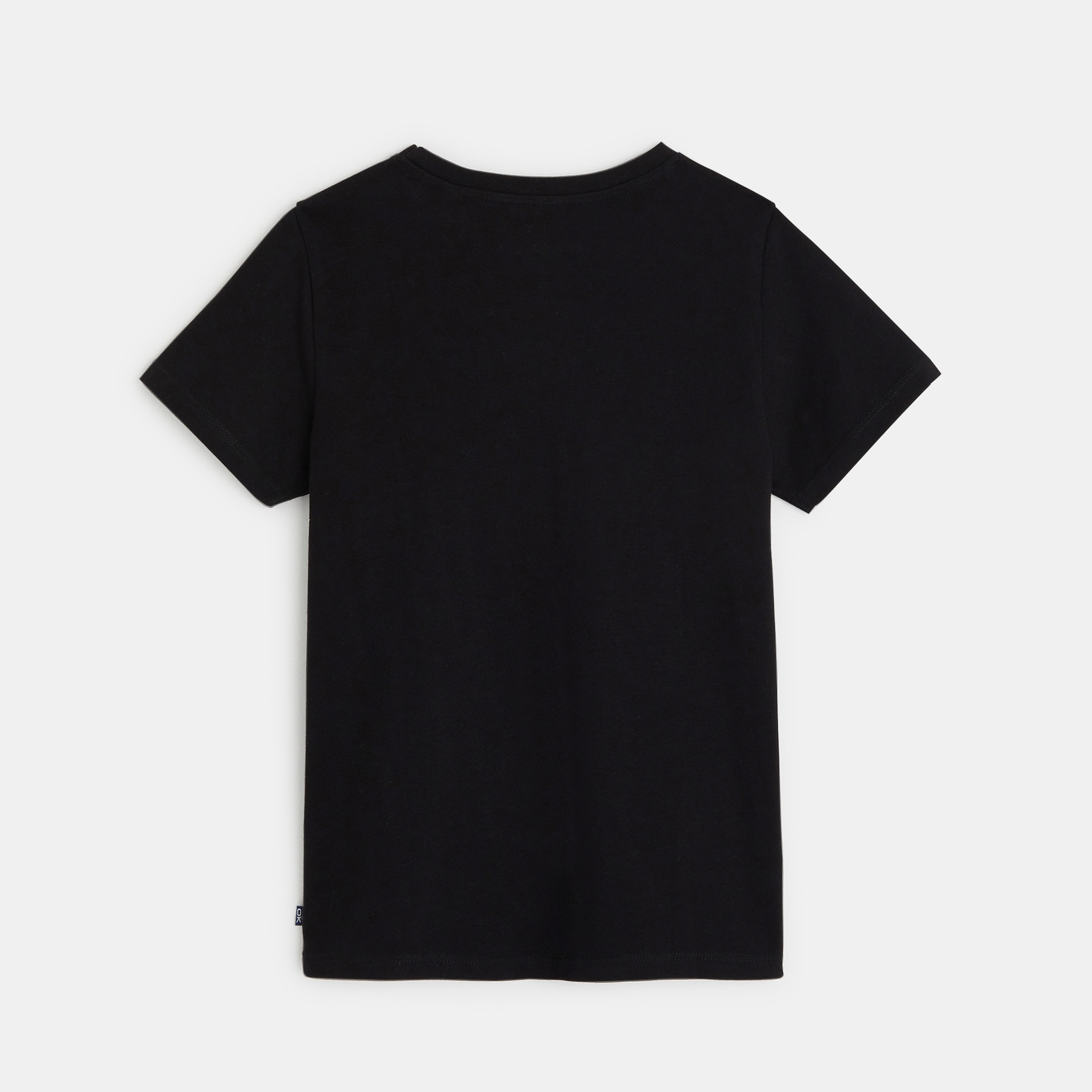 T-shirt basique manches courtes blanc garçon - Noir