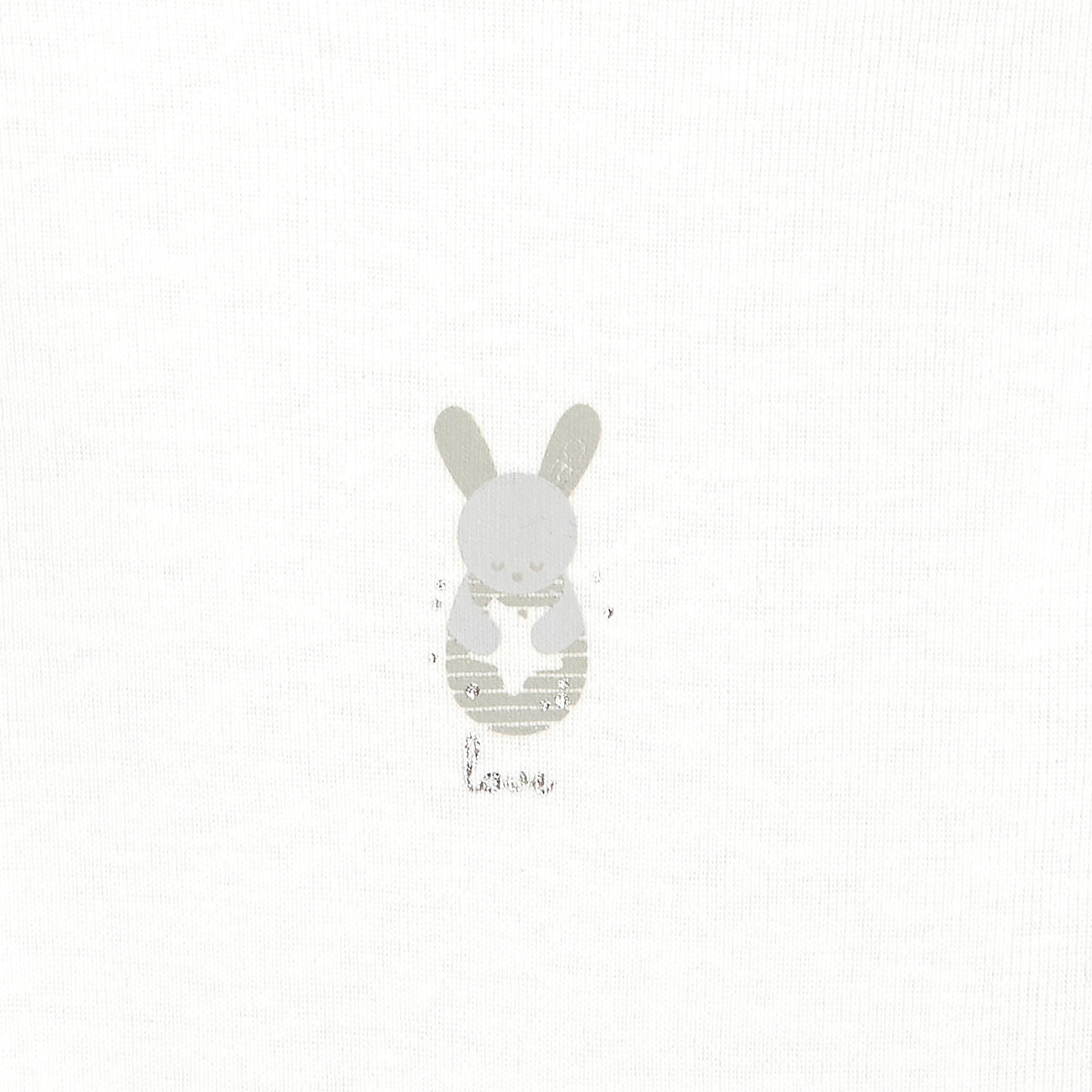 Body col US lapin (lot de 3) blanc naissance - blanc