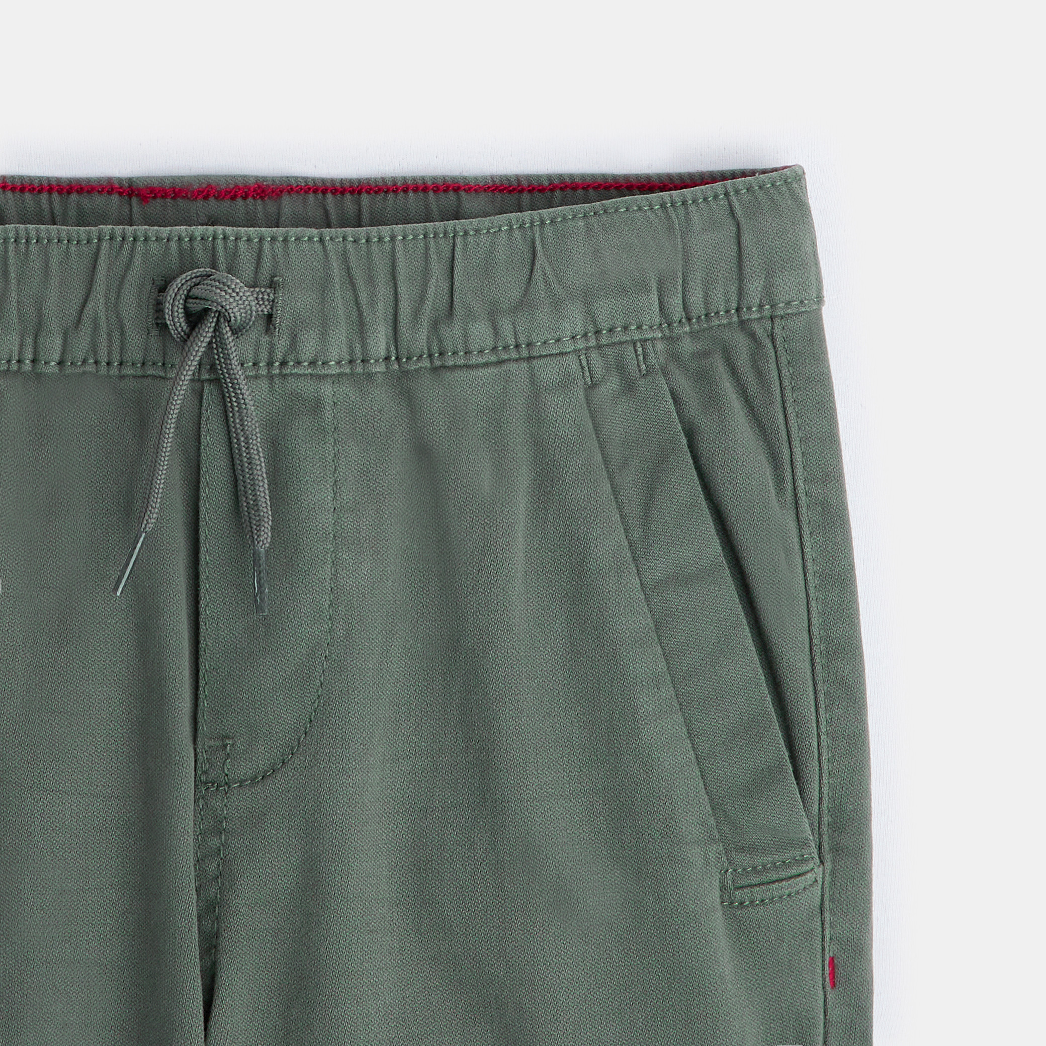 Pantalon cargo en toile vert garçon - Vert Avocat