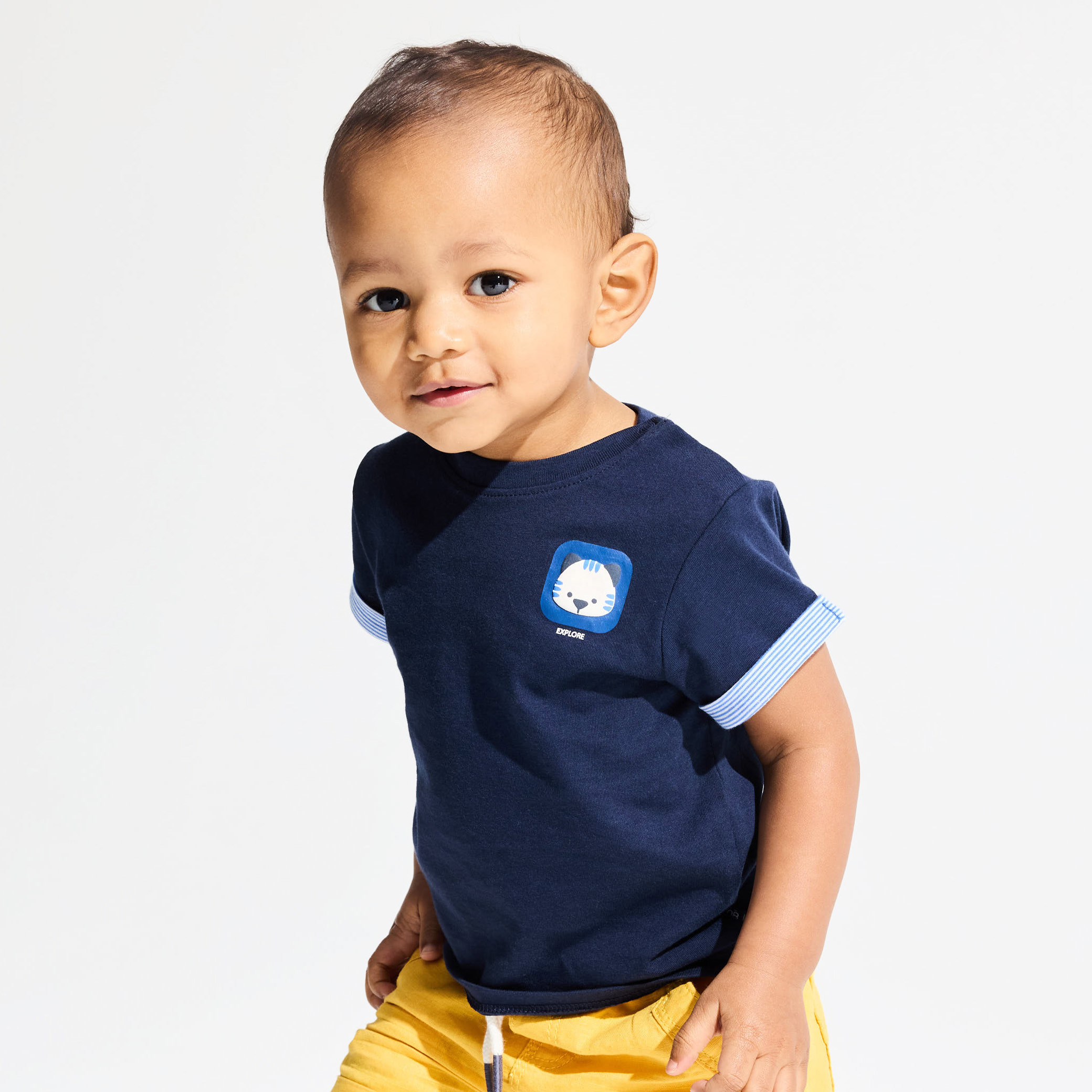 T-shirt à motif bleu bébé garçon - Bleu navy
