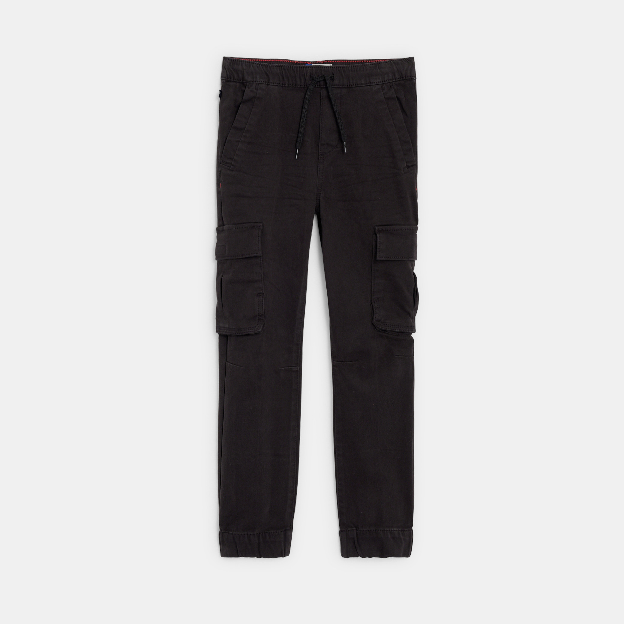 Pantalon cargo en toile vert garçon - Noir