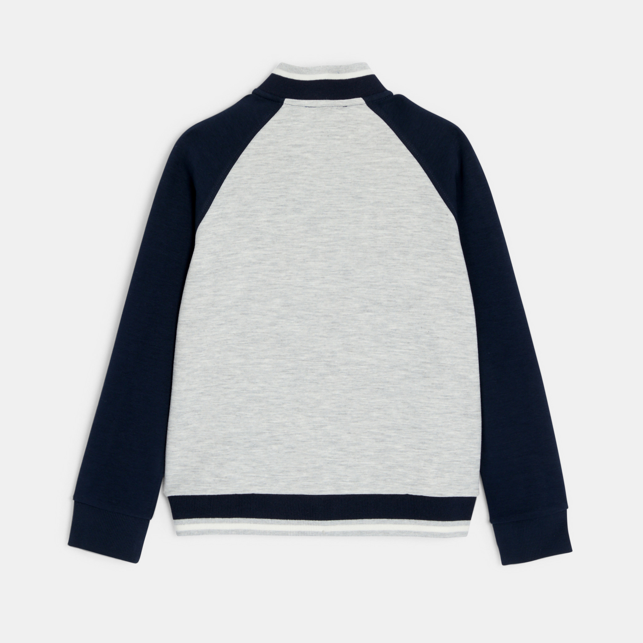 Sweat-shirt zippé bleu garçon - Gris Raton