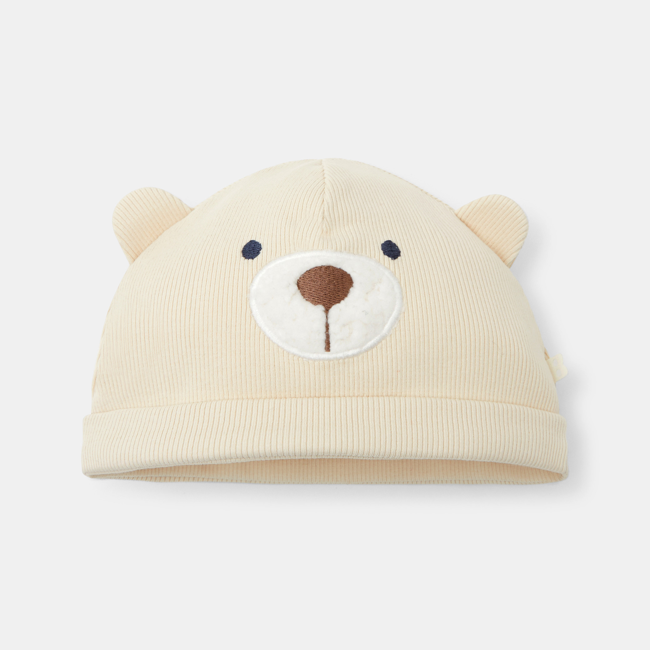 Bonnet ourson beige naissance mixte - beige