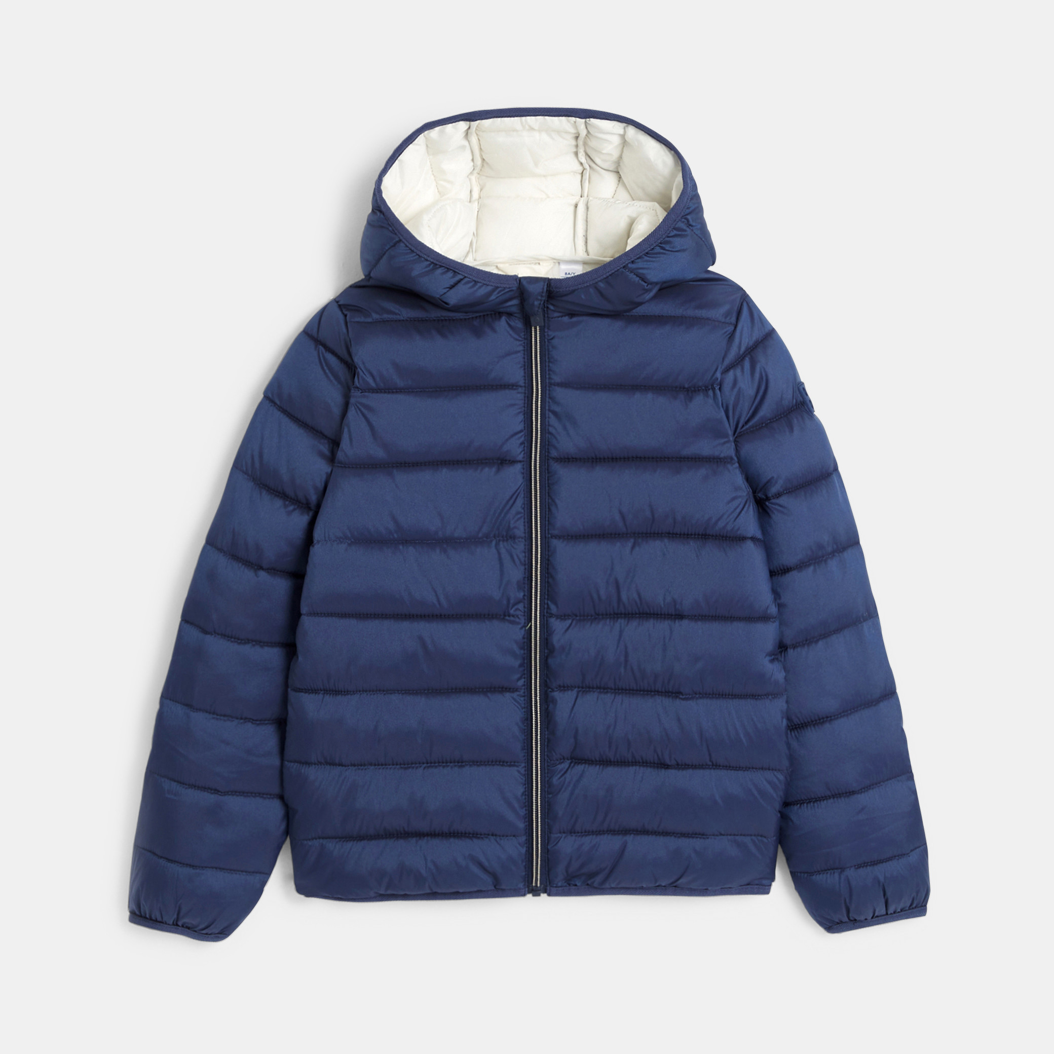 Doudoune à capuche unie bleu marine Fille - Bleu saphir