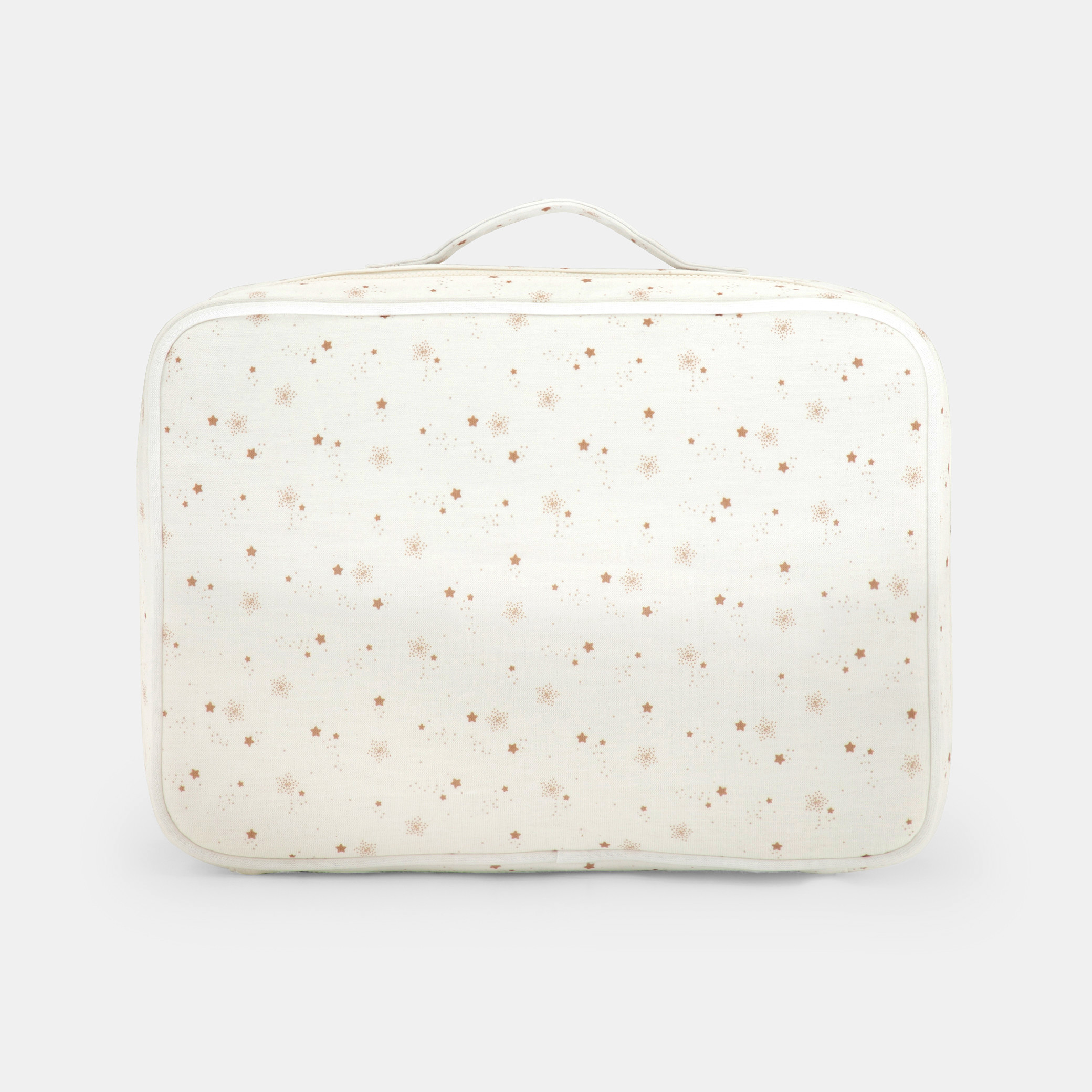Valisette rigide coton étoile blanc bébé naissance - blanc
