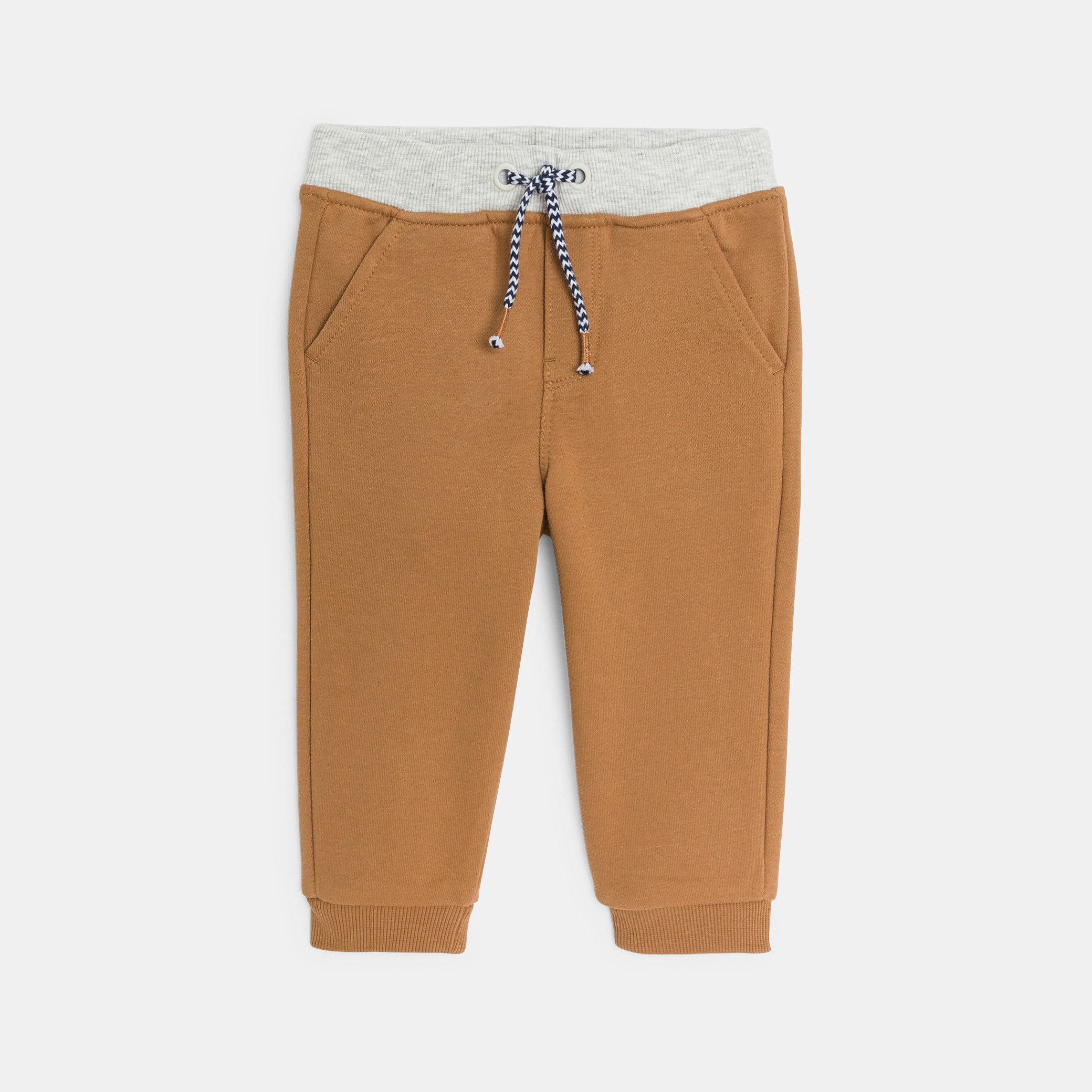 Pantalon jogging vert bébé garçon - Marron Sienne